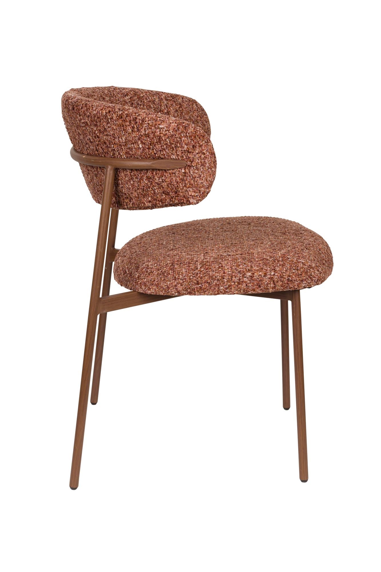 Eleganter Stuhl Claes von White Label Living, perfekt für jedes Zuhause, vereint Komfort und modernes Design in einem ansprechenden Look.