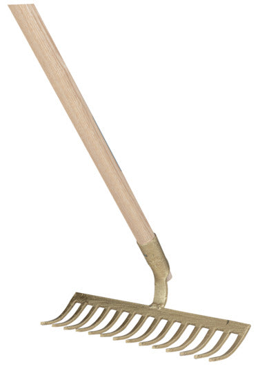 OFFNER Gartenrechen mit 14 robusten Zinken und ergonomischem Stiel, ideal für effizientes Arbeiten im Garten und zur Pflege von Beeten.