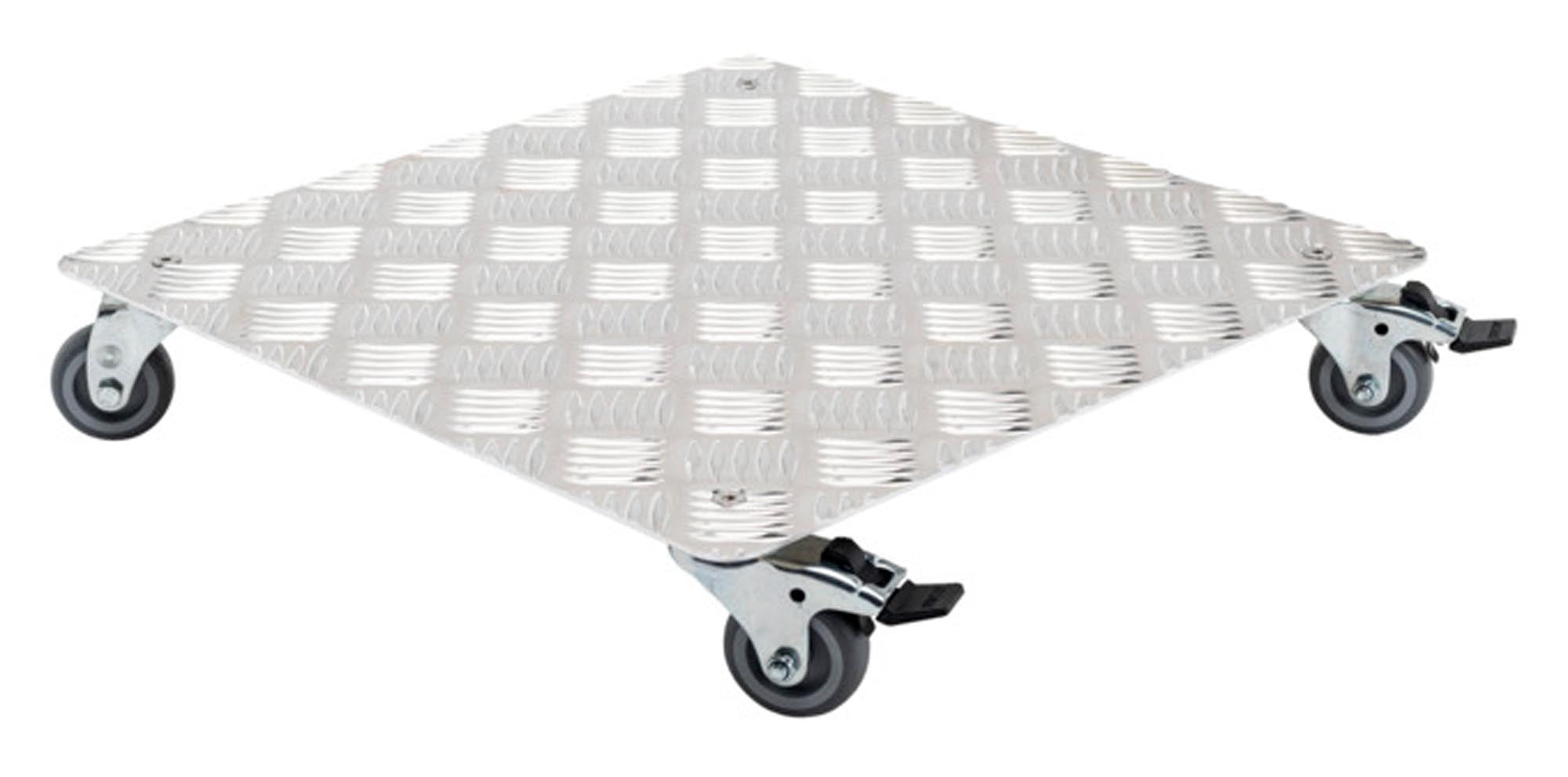 BÄTSCHMANN Rolluntersetzer 395x395 mm, ausgestattet mit 4 stabilen Rollen und 2 Bremsen, perfekt für Pflanzen und Möbel, ermöglicht müheloses Bewegen.