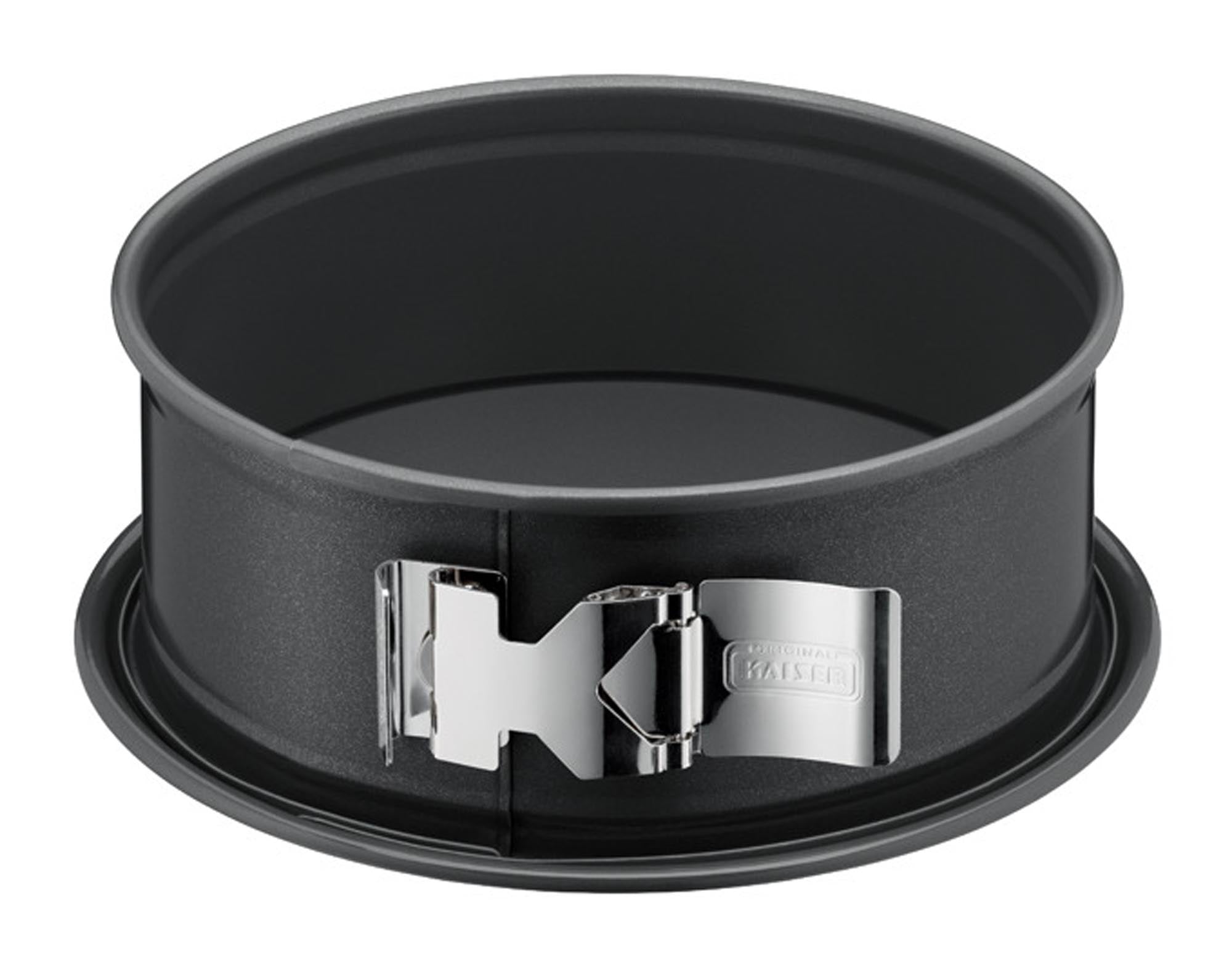 Entdecken Sie die KAISER Springform Safe Click La Forme Plus ø 24 cm – ideal für perfekte Kuchen und Torten mit sicherem Verschluss und Antihaftbeschichtung.