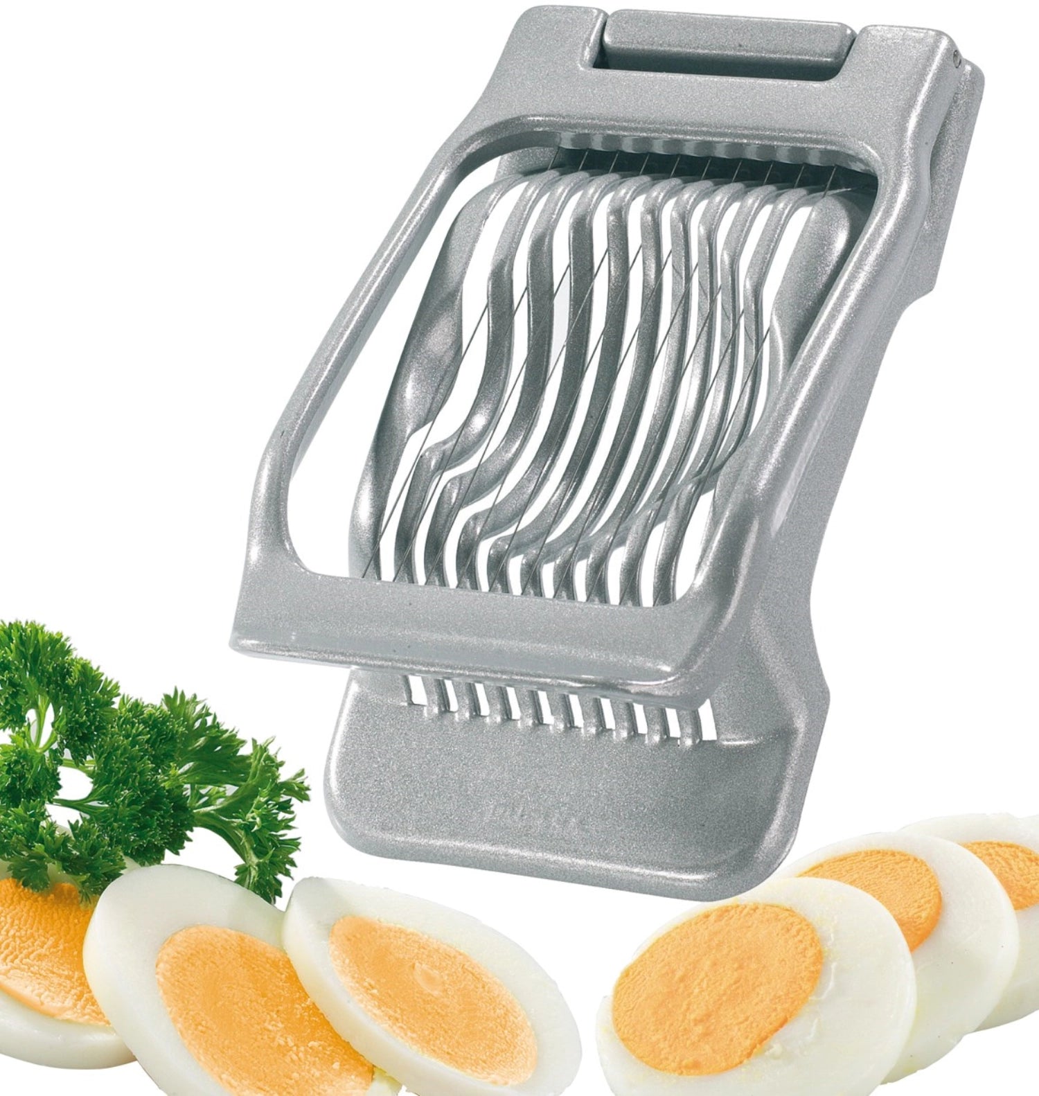 Eierteiler Duplex von Westmark, 13.5x8x3.5cm, präzises Schneiden von Eiern für perfekte Salate und Snacks, ideal für die Küche.