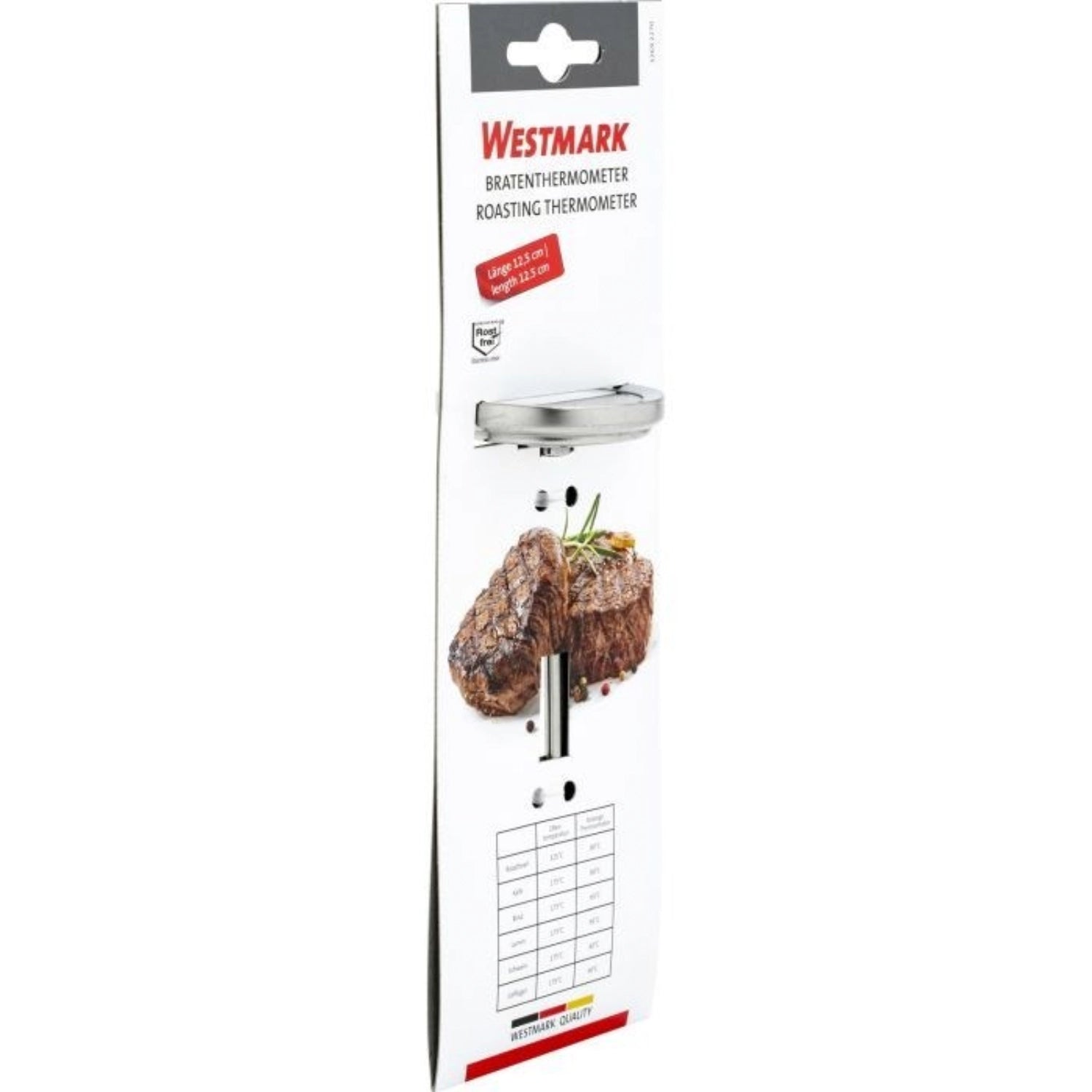 Präzises Bratenthermometer von Westmark, ideal für Grill- und Kochliebhaber. Kompakt, robust und benutzerfreundlich für perfekte Garergebnisse.