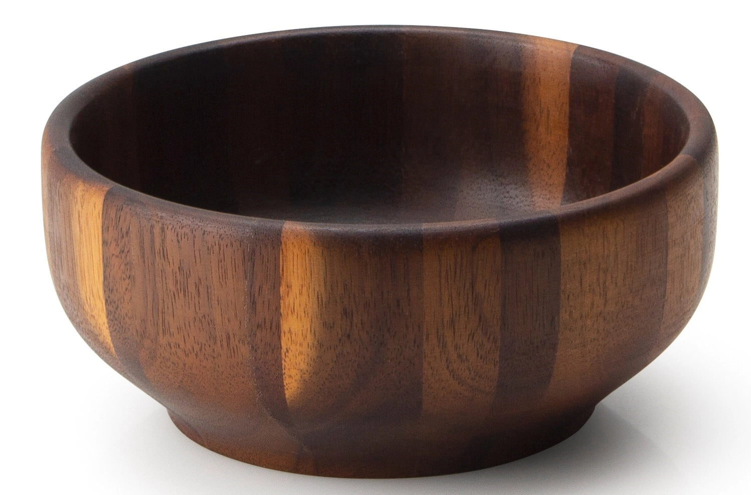 Elegante 16 cm große Schüssel aus Akazienholz von Continenta, ideal für Salate und Snacks, in warmen Brauntönen, perfekt für jede Küche.
