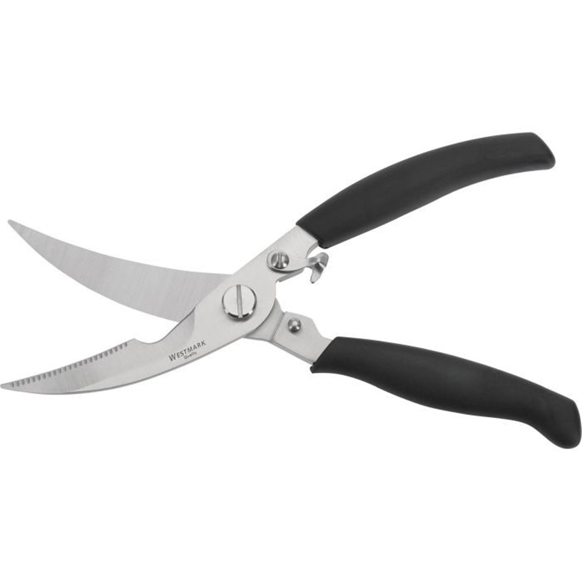Hochwertige Geflügelschere von Westmark, 24 x 5 x 1.7 cm, ideal zum Schneiden von Geflügel und anderen Lebensmitteln, ergonomisches Design für einfache Handhabung.