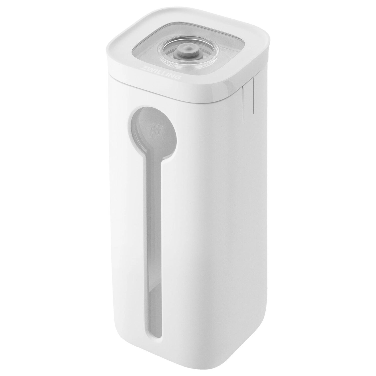 Elegantes Cube Cover 3S in strahlendem Weiß von Zwilling, perfekt für die luftdichte Lagerung von Lebensmitteln in Vakuumboxen.