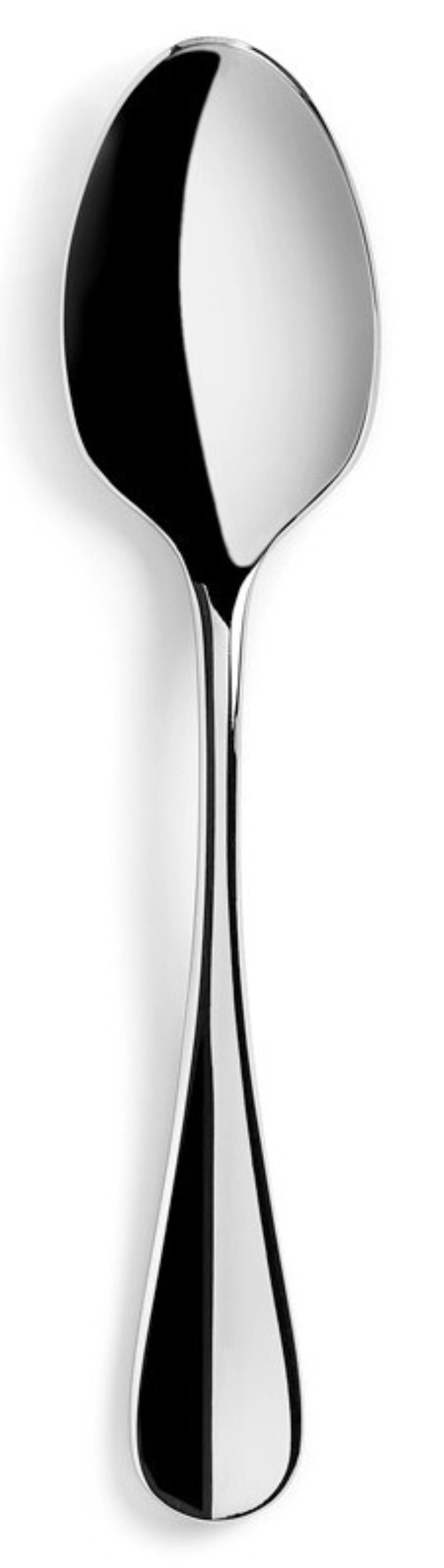 Eleganter Mokka-Löffel aus glänzendem Edelstahl von Revol, ideal für Kaffeegenuss und stilvolle Anlässe, vereint zeitloses Design mit hoher Qualität.