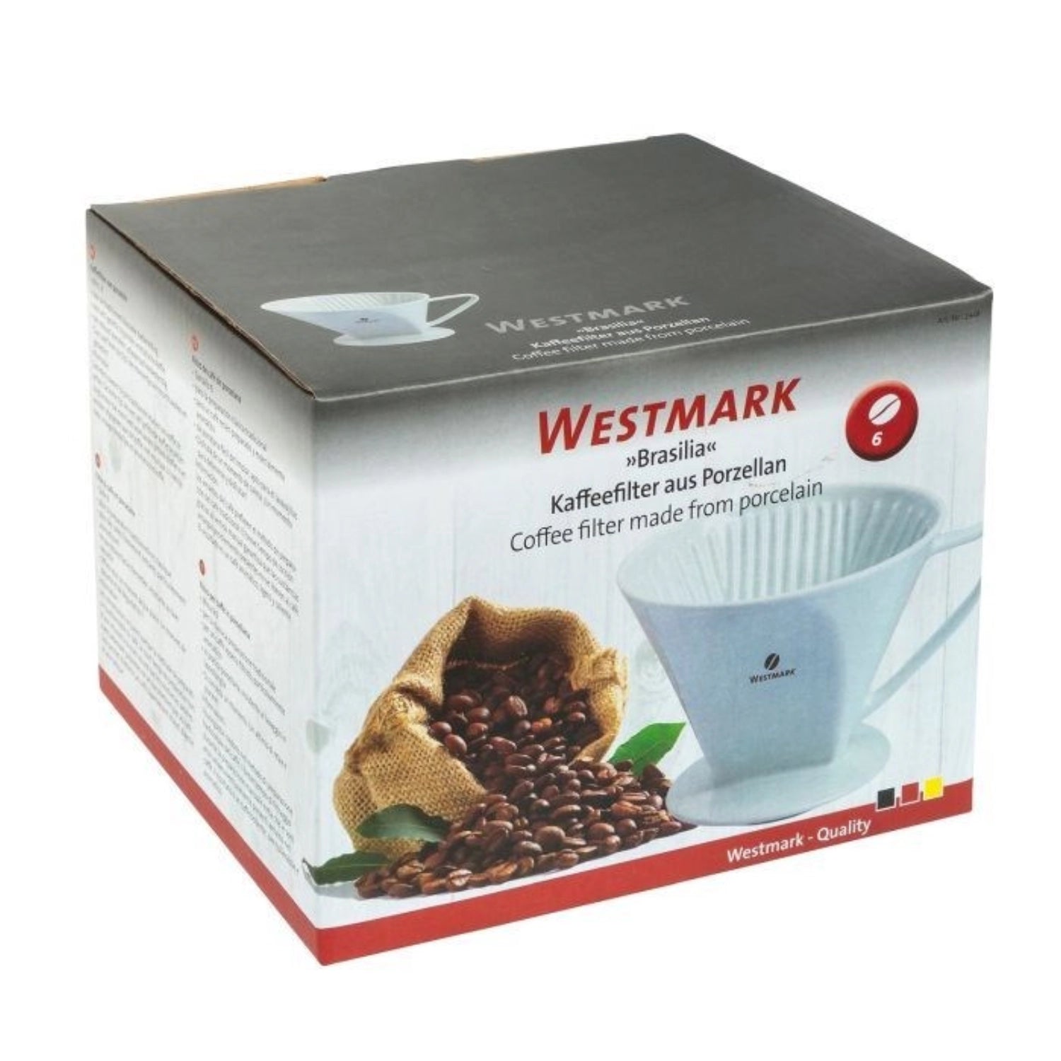 Kaffeefilter Brasilia von Westmark, für 6 Tassen, ideal für perfekten Kaffeegenuss, hochwertiges Kaffeezubehör für jeden Haushalt.