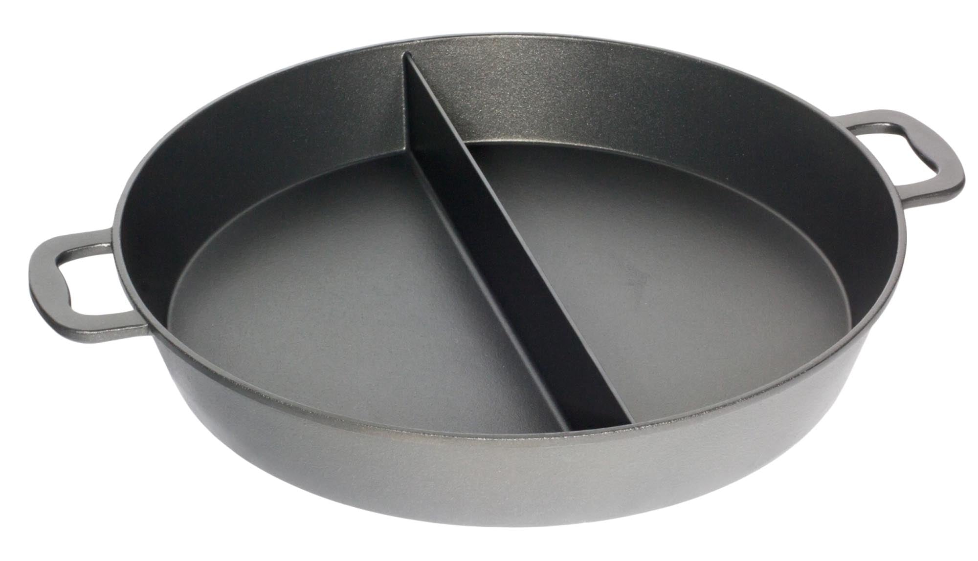 Grossraumpfanne D65cm, H8cm mit Steg in Silber präsentiert im Onlineshop von KAQTU Design AG. Bratpfanne ist von AMT
