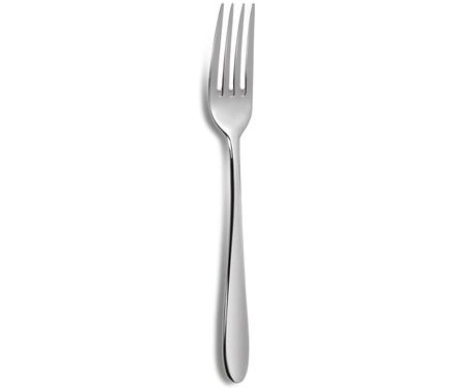 Q7 Tulip Dessertgabel in Silber präsentiert im Onlineshop von KAQTU Design AG. Besteck ist von Comas