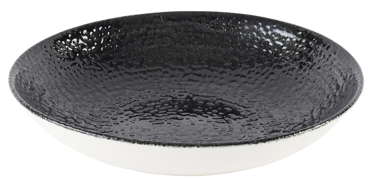 S.P. Homespun Chroma Black tiefes Coupe Teller von Churchill, 24.8 cm, elegantes Design für stilvolle Tischdekoration.