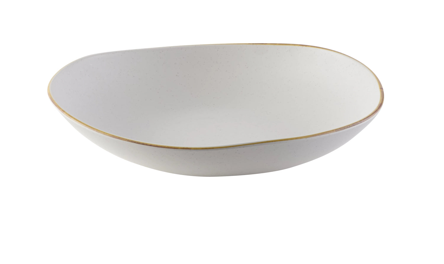 Elegante 38 cm große Schüssel aus Melamin in Barley White, perfekt für stilvolles Servieren und ansprechende Tischdekoration.