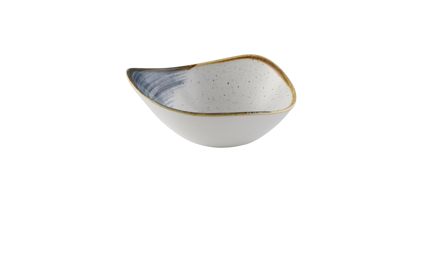 Eleganter, tiefblauer Triangel Teller aus der Stonecast Accents Serie von Churchill, 18,5 cm, perfekt für kreative Anrichte und besondere Anlässe.