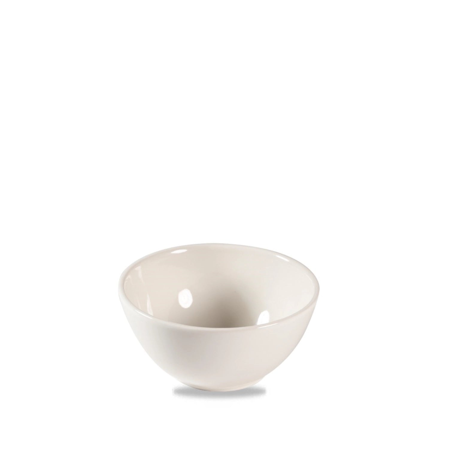 Hochwertige weiße Schale von Churchill, 13 cm hoch, ideal für stilvolle Präsentation von Speisen und Desserts.