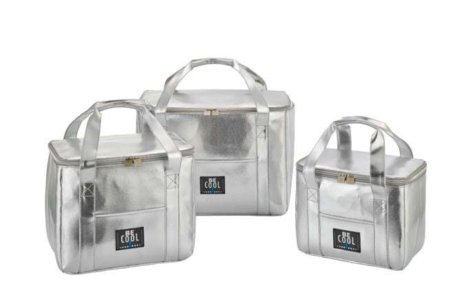 Stylische BE COOL Kühltasche Silver mit 10 Litern Volumen – perfekt für Picknicks, Ausflüge und kühle Snacks unterwegs. Robust und funktional!