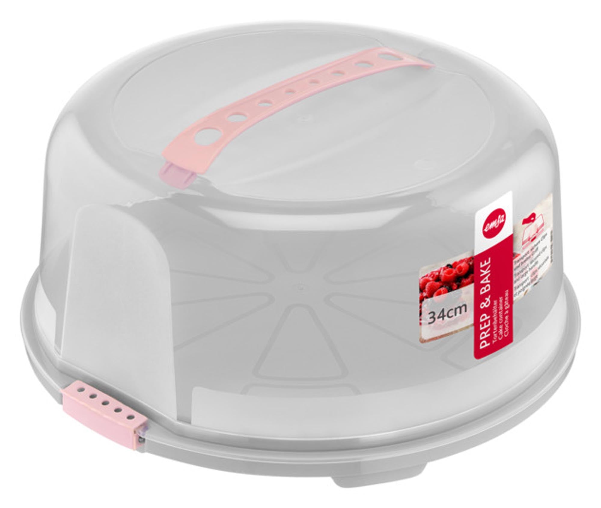 Runde EMSA Kuchenbox ø 34cm: BPA-frei, luftdicht, spülmaschinenfest. Perfekt für frische, grosse Torten.