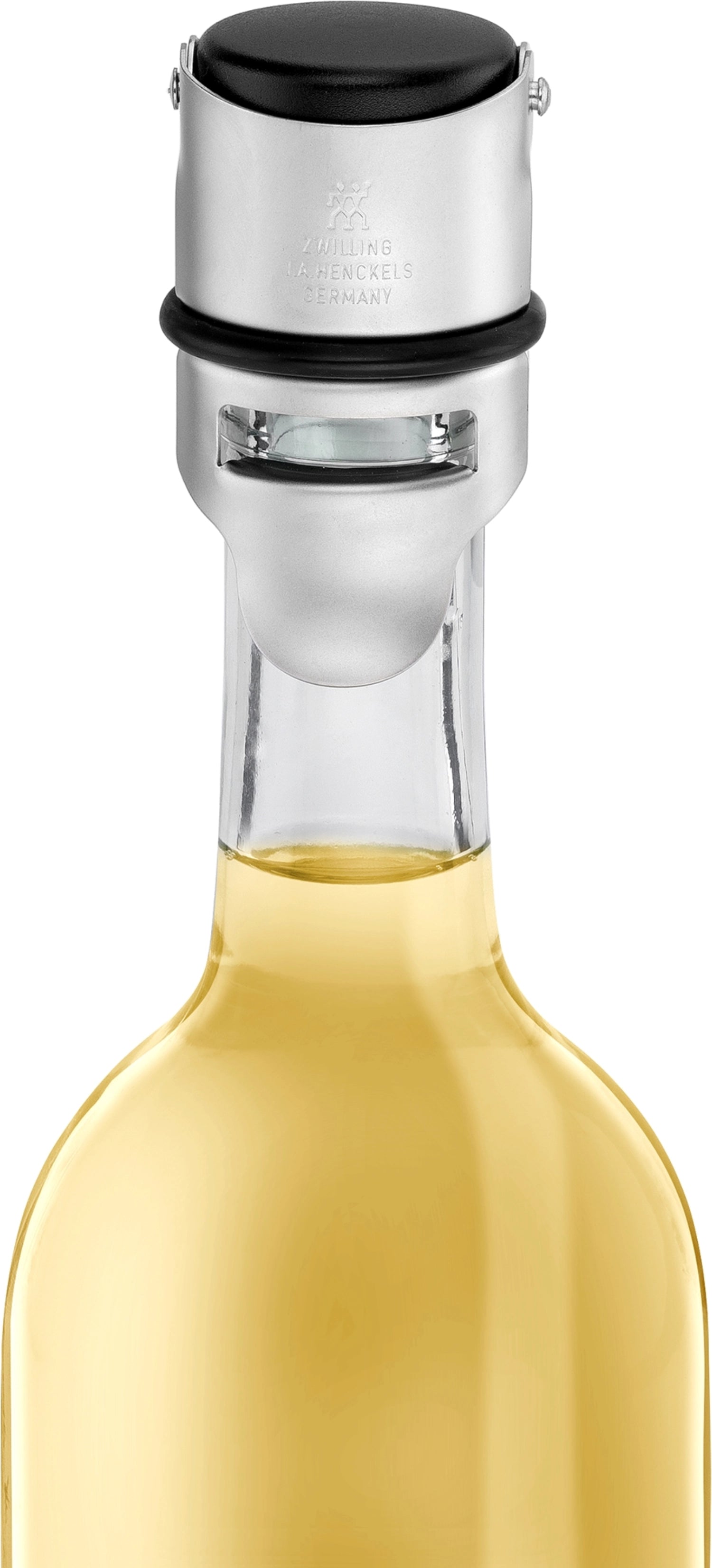 Eleganter Sektflaschenverschluss aus vernickeltem Material, 60 mm, perfekt für die luftdichte Lagerung von Sekt und Champagner.