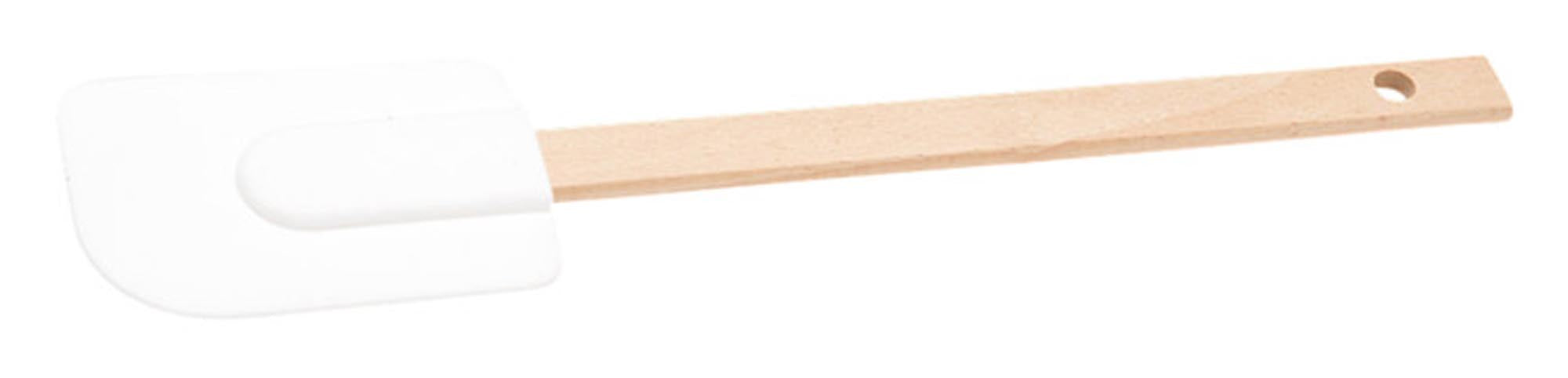 Entdecken Sie den PATISSE Teigschaber Silikon Holz weiss Prima Line (27 cm) – ideal zum Mischen, Schaben und Verteilen von Teig. Hitzebeständig, ergonomisch und pflegeleicht!