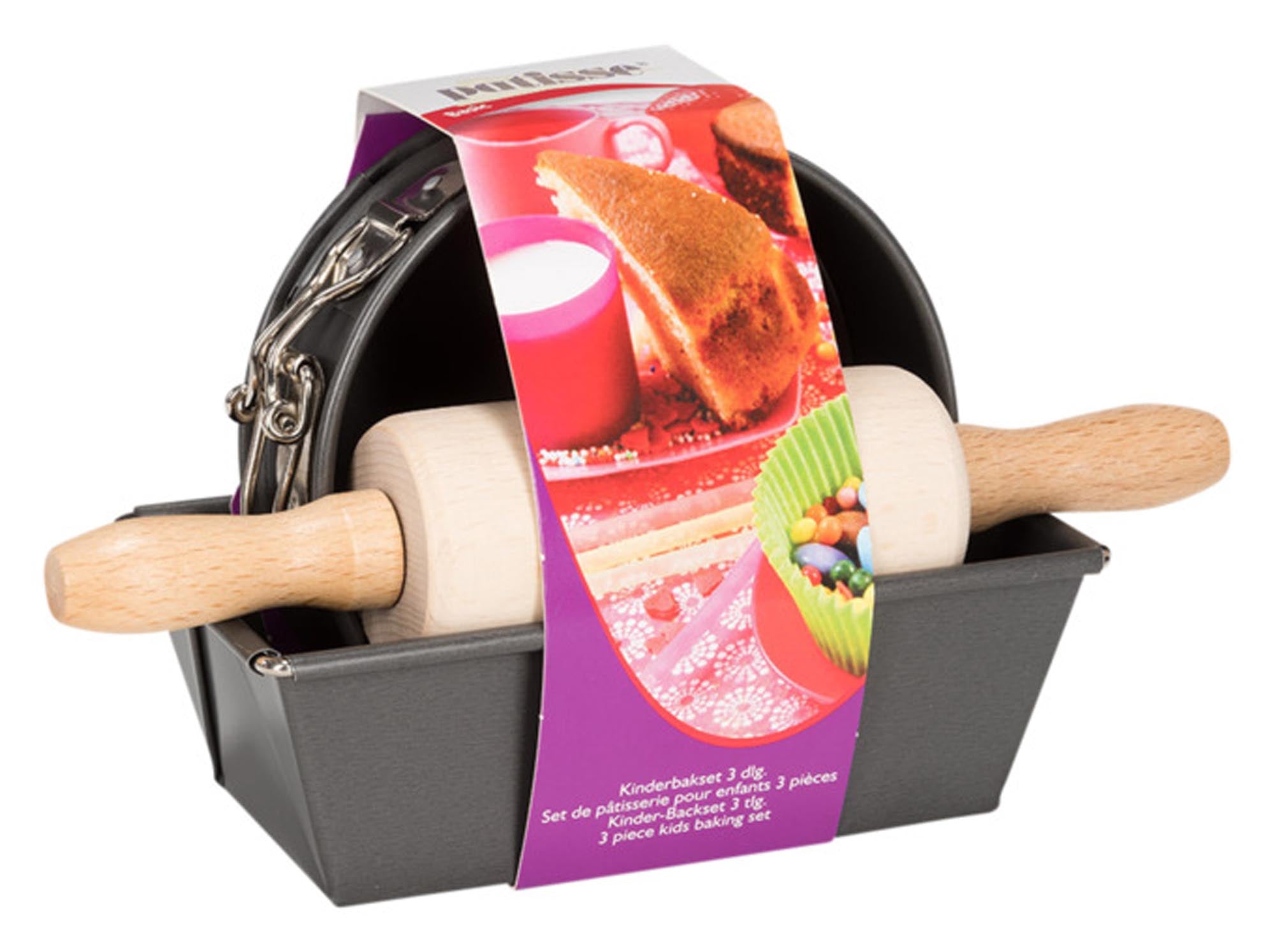 PÂTISSE Kinder-Backset 3-teilig: Enthält eine Springform, Kastenform und Muffinform – perfekt für kleine Bäcker und kreative Backabenteuer!