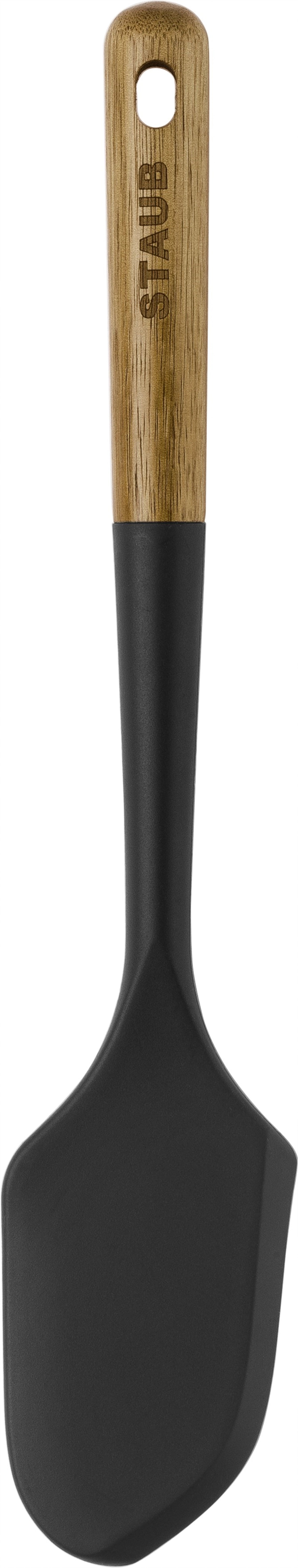 Teigschaber aus Akazie und Silikon, 30 cm lang, ideal zum Rühren und Backen, robust und langlebig, perfekt für die Küche.