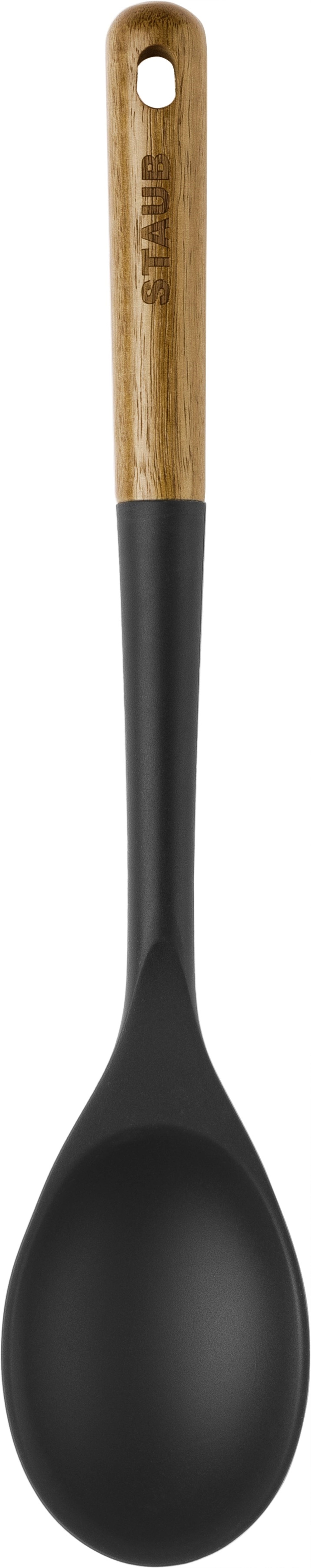 Hochwertiger 31 cm langer Servierlöffel aus Akazienholz mit Silikonoberfläche, perfekt für stilvolles Servieren und Kochen, von Staub.