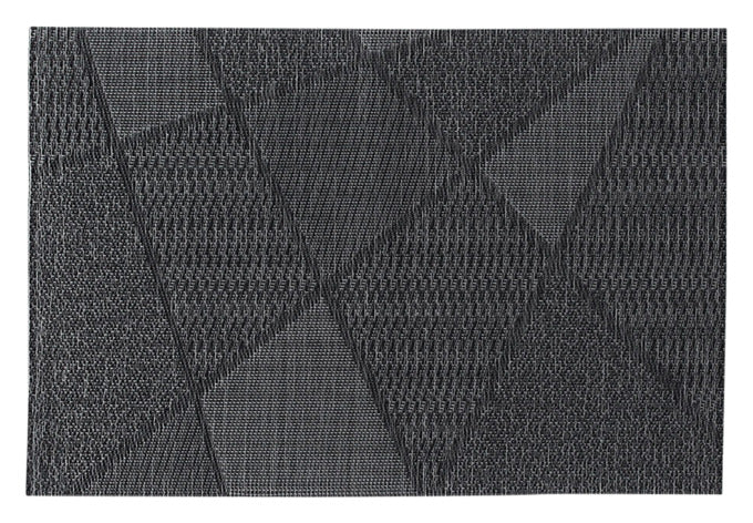 Grafisches Tischset in Anthrazit von ZELLER PRESENT, 45x30 cm, ideal für stilvolle Tischdekoration und Schutz vor Kratzern.