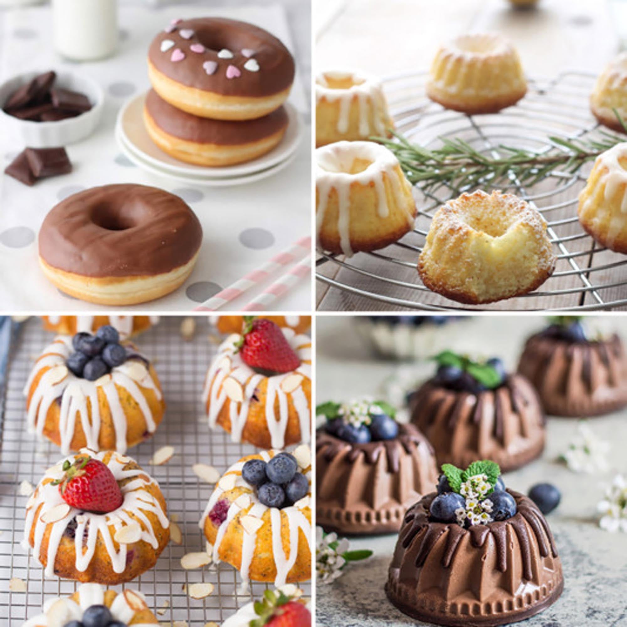 Das DECORA Backblech für Gugelhupf in Herzform, 6er Set, mit Antihaftbeschichtung, ideal für kleine Kuchen und süße Leckereien.