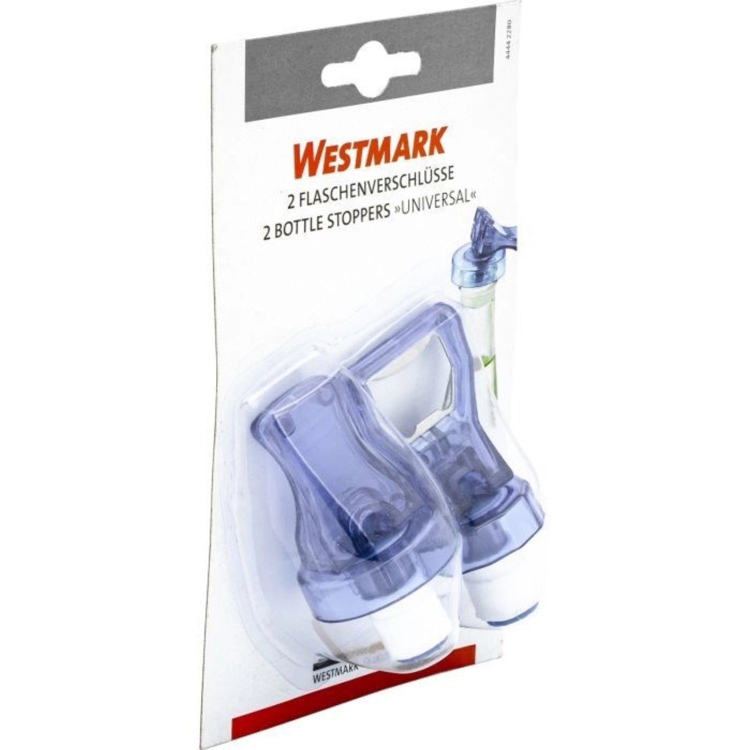 Hochwertiges 2er Set Universal-Flaschenverschlüsse von Westmark, perfekt zum sicheren Verschließen von Flaschen und Frischhalten von Getränken.
