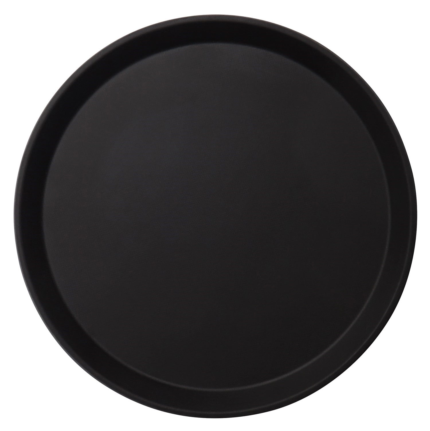 Rundes Camtread Tablett in Schwarz (28 cm) mit rutschfester Oberfläche, perfekt für den Einsatz in der Gastronomie und bei Veranstaltungen.
