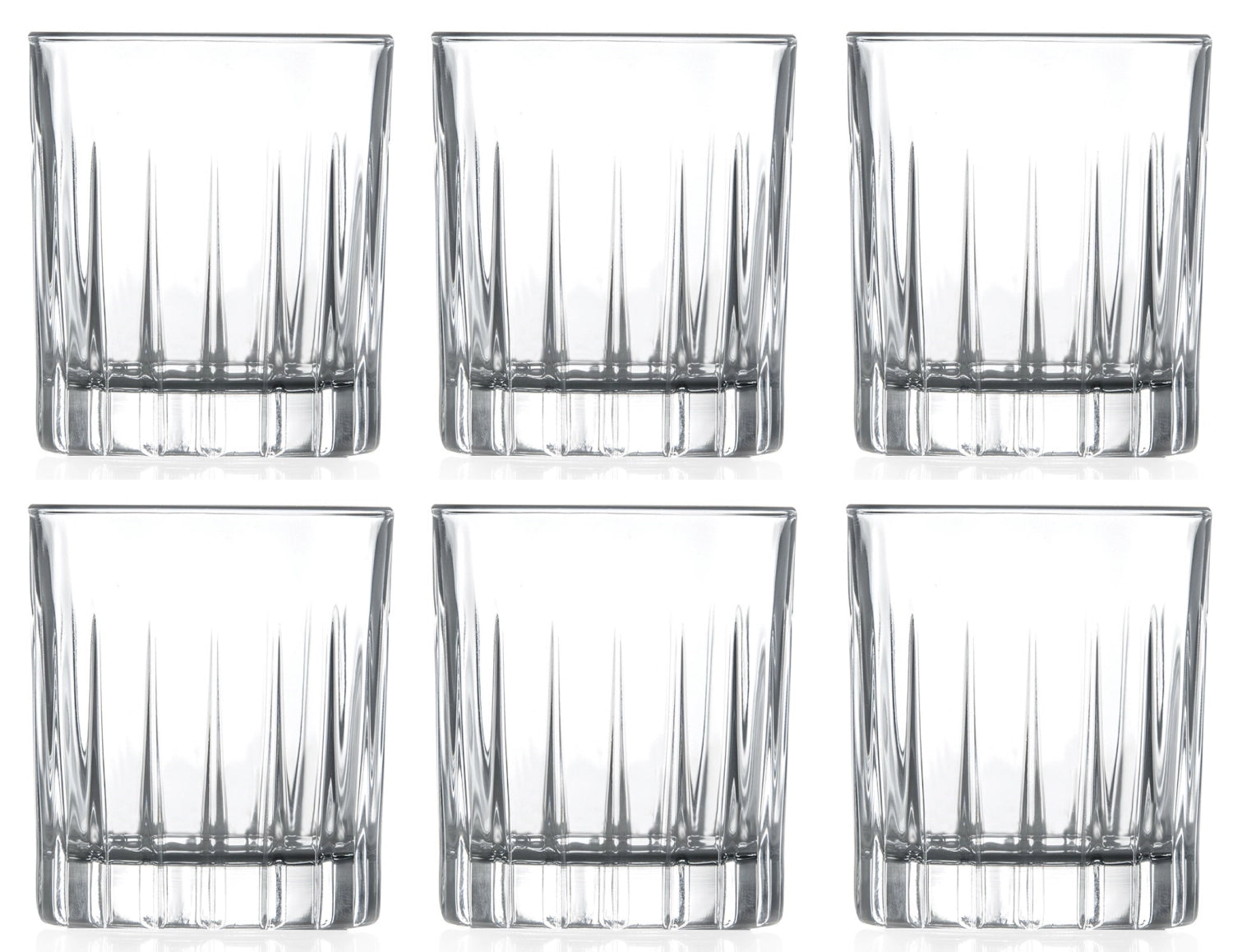 Elegantes 6er Set Timeless Liqueur Becher von RCR, perfekt für edle Schnäpse. Jedes Glas hat einen Durchmesser von 5,2 cm und eine Höhe von 6 cm.