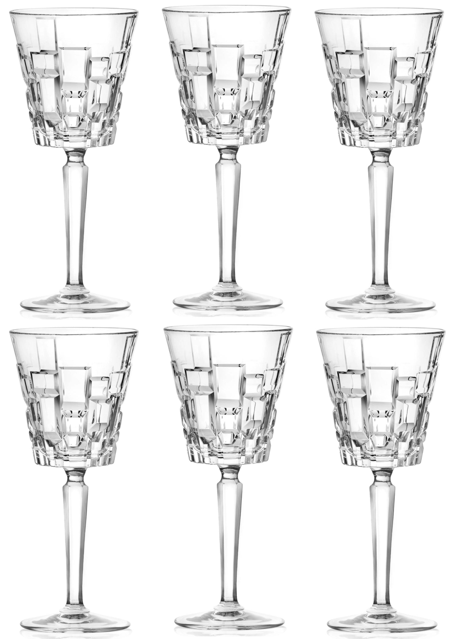 Elegantes 6er Set Etna Weingläser von RCR, Ø 7,9 cm, Höhe 18,4 cm, 20cl, ideal für Weinliebhaber und festliche Anlässe.