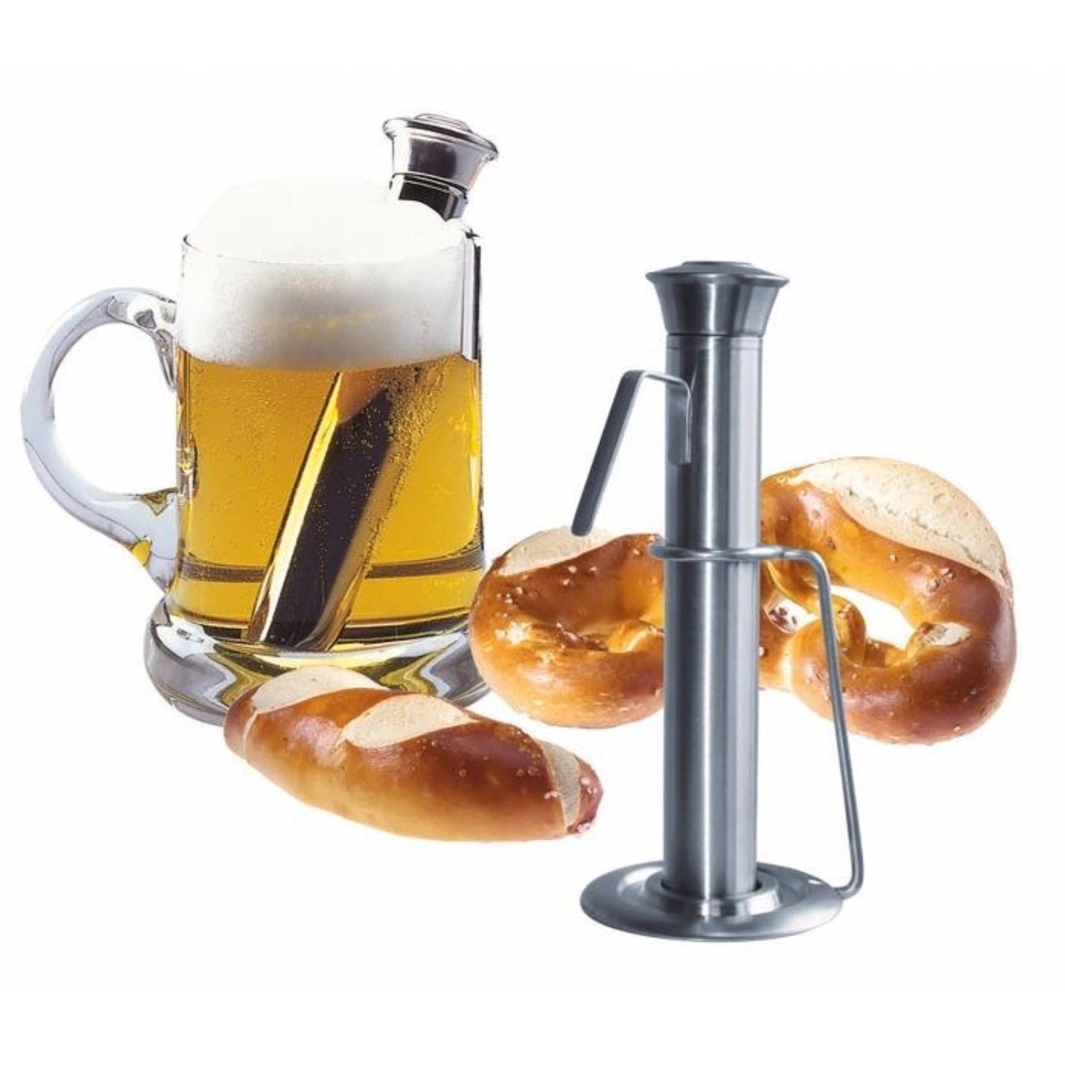 Eleganter Bierwärmer mit praktischem Ständer von Westmark, 6.5x6.5x17cm, ideal für die perfekte Biertemperatur und stilvolles Barzubehör.