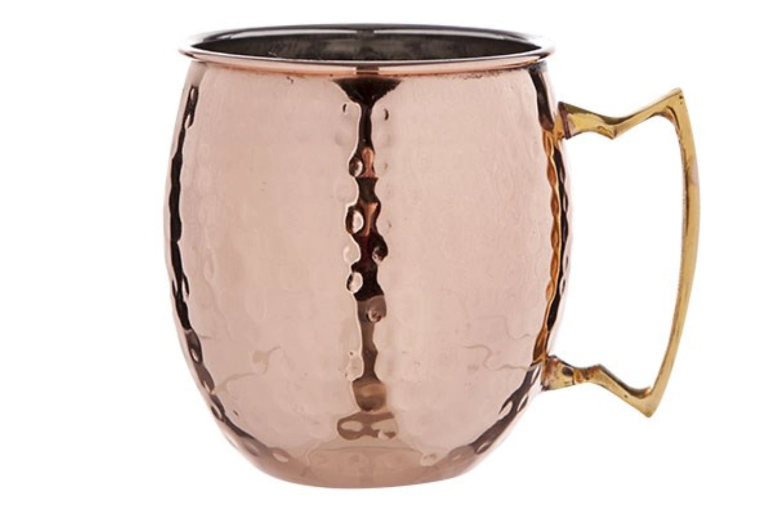 Eleganter, gehämmerter Moscow Mule Becher aus Kupfer, 8,5 x 10 cm, 45 cl, perfekt für Cocktails und stilvolle Anlässe.