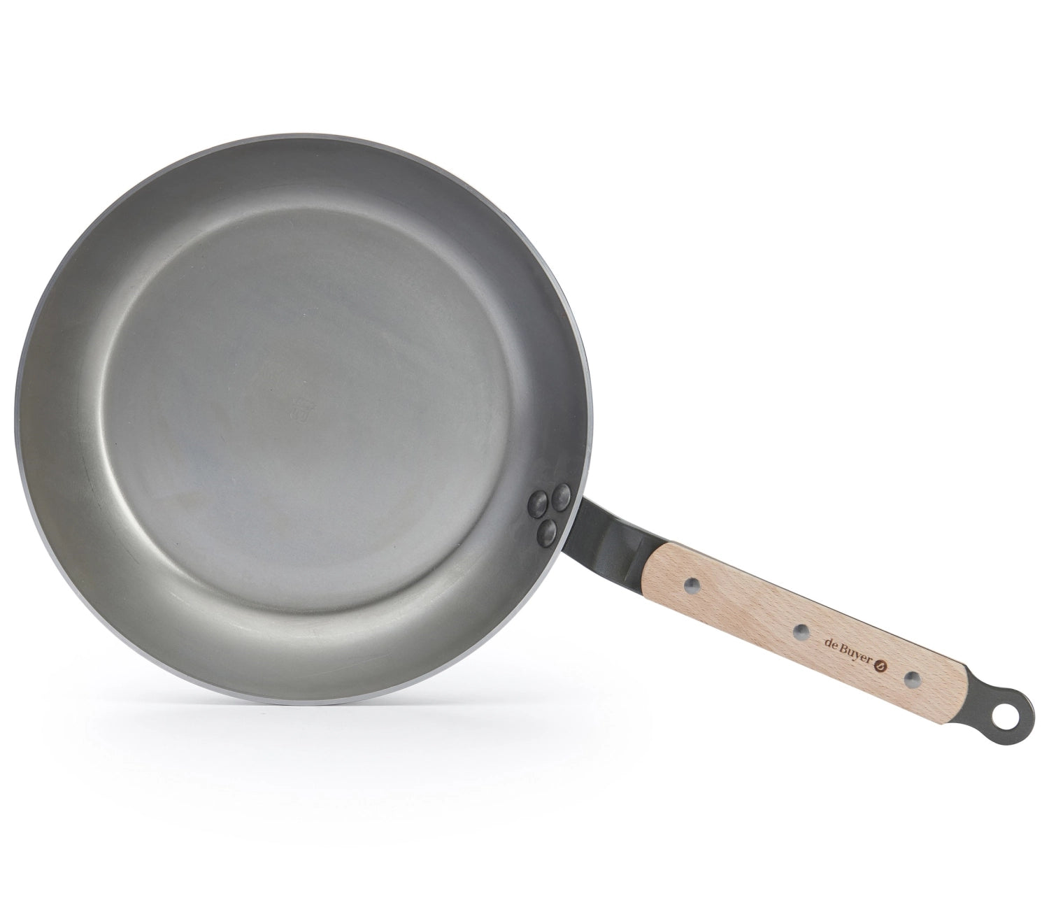 Robuste 28 cm Bratpfanne aus der MINERAL B ELEMENT-Serie von de Buyer, ideal für gleichmäßiges Braten und hohe Temperaturbeständigkeit.