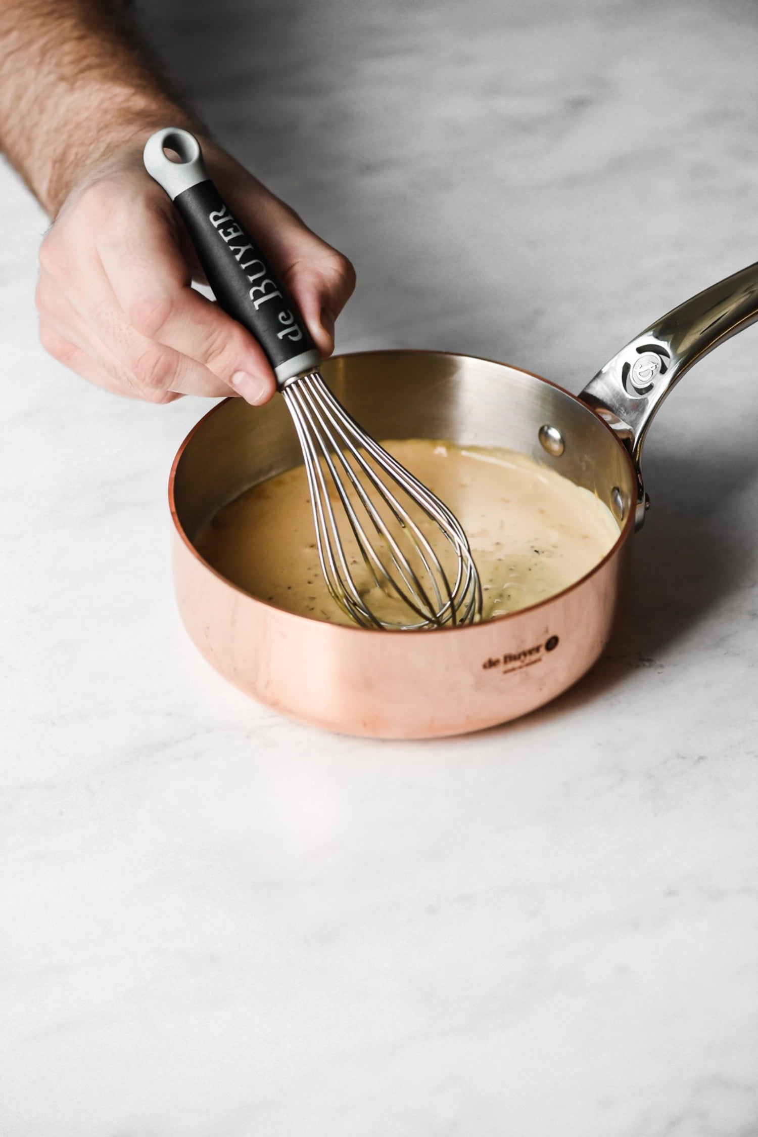 PRIMA MATERA Sauteuse aus Kupfer und Edelstahl, Ø16cm, induktionsgeeignet, ideal für präzises Kochen und Braten.