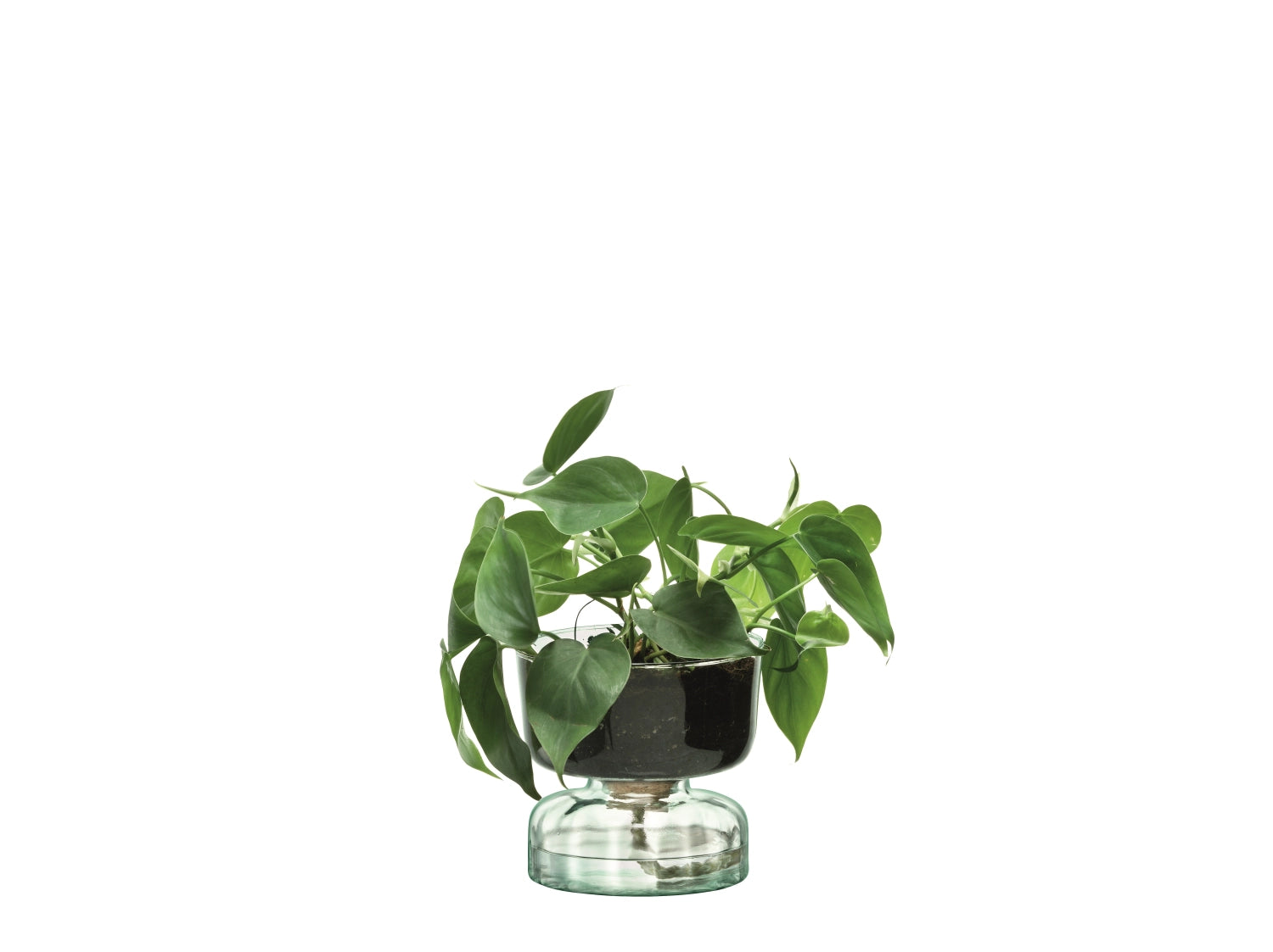 Moderner, selbstbewässernder Topf in 13 cm Höhe von LSA, gefertigt aus recyceltem Material, perfekt für nachhaltige Dekoration und Pflanzenpflege.