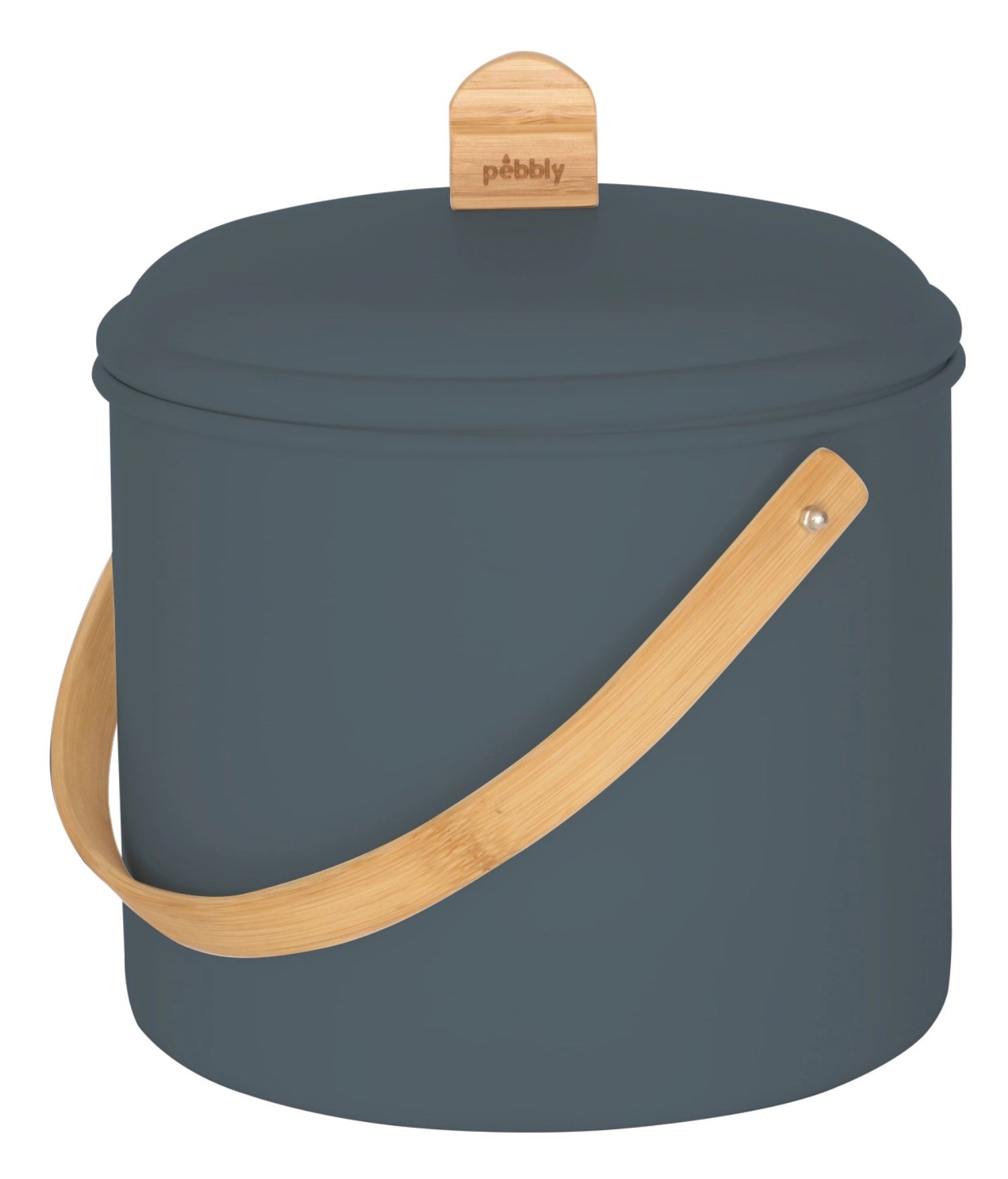Eleganter 7l Kompostbehälter von Pebbly, ideal für die Küche, um organische Abfälle nachhaltig zu sammeln und Kompost zu produzieren.