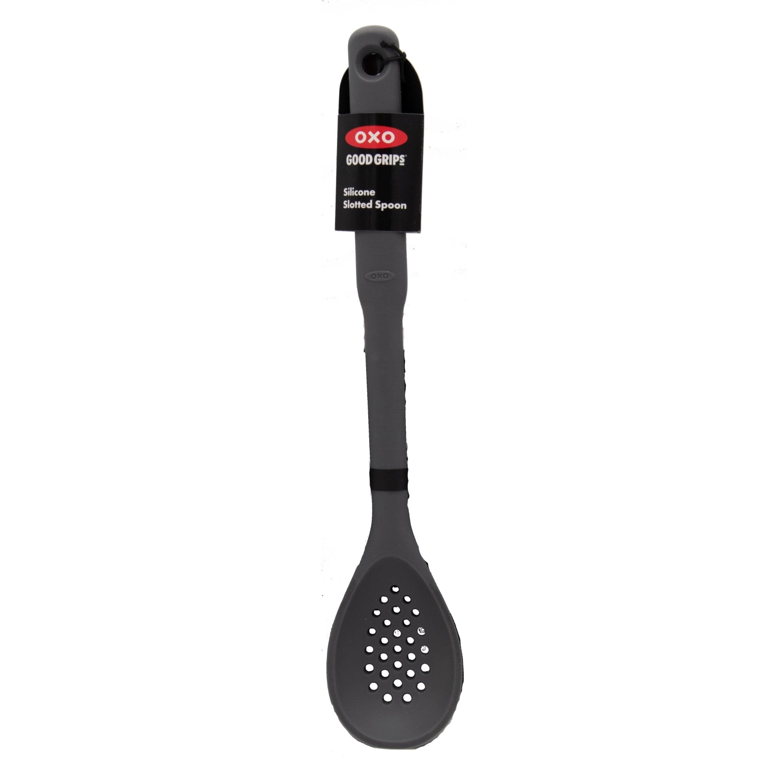 OXO Schaumlöffel aus hochwertigem Silikon, perfekt zum Abseihen von Speisen und für eine einfache Handhabung dank des komfortablen Griffs.