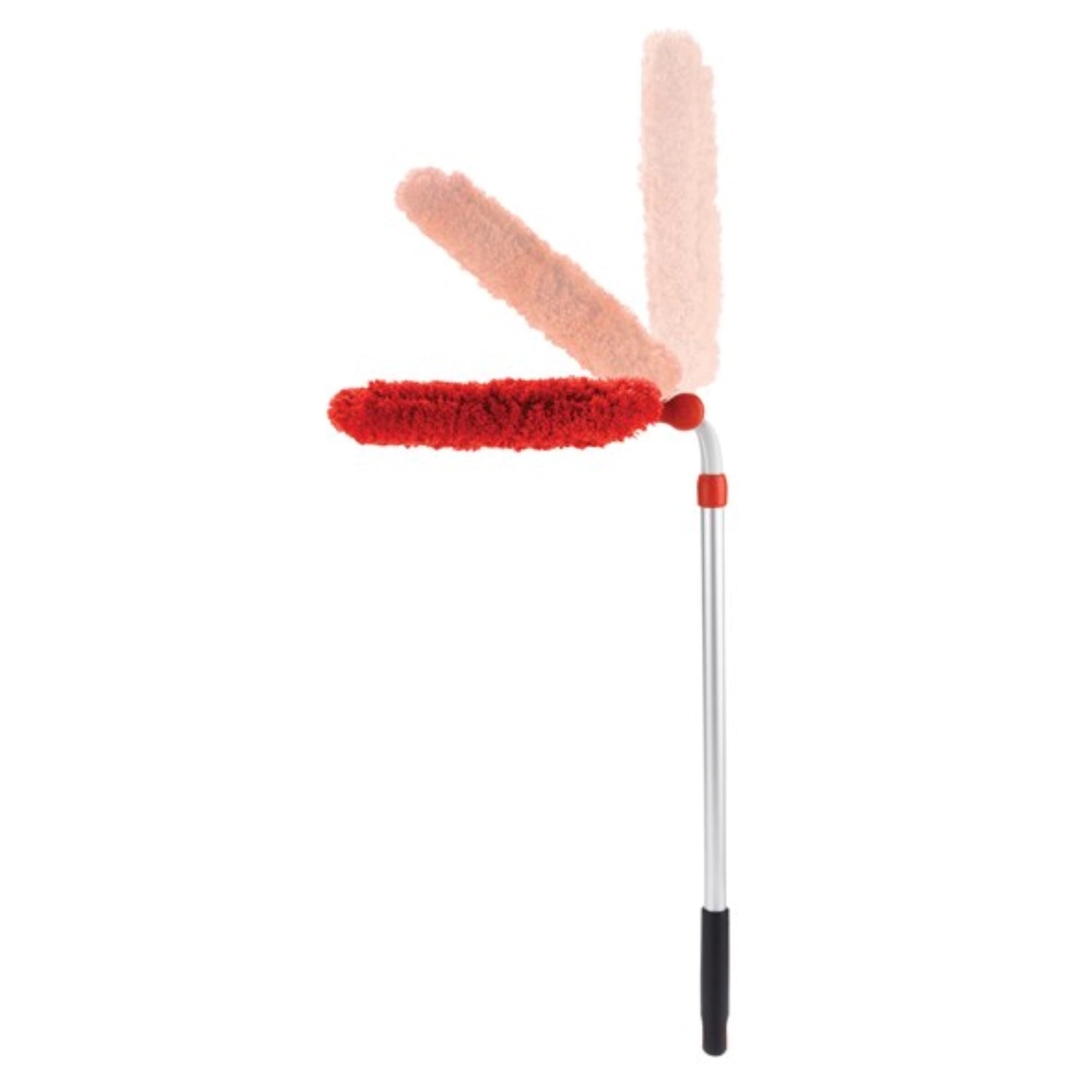 Flexibler Mikrofaser-Staubwischer von OXO, ideal für die Reinigung von Ecken und engen Räumen, sorgt für gründliche Sauberkeit.