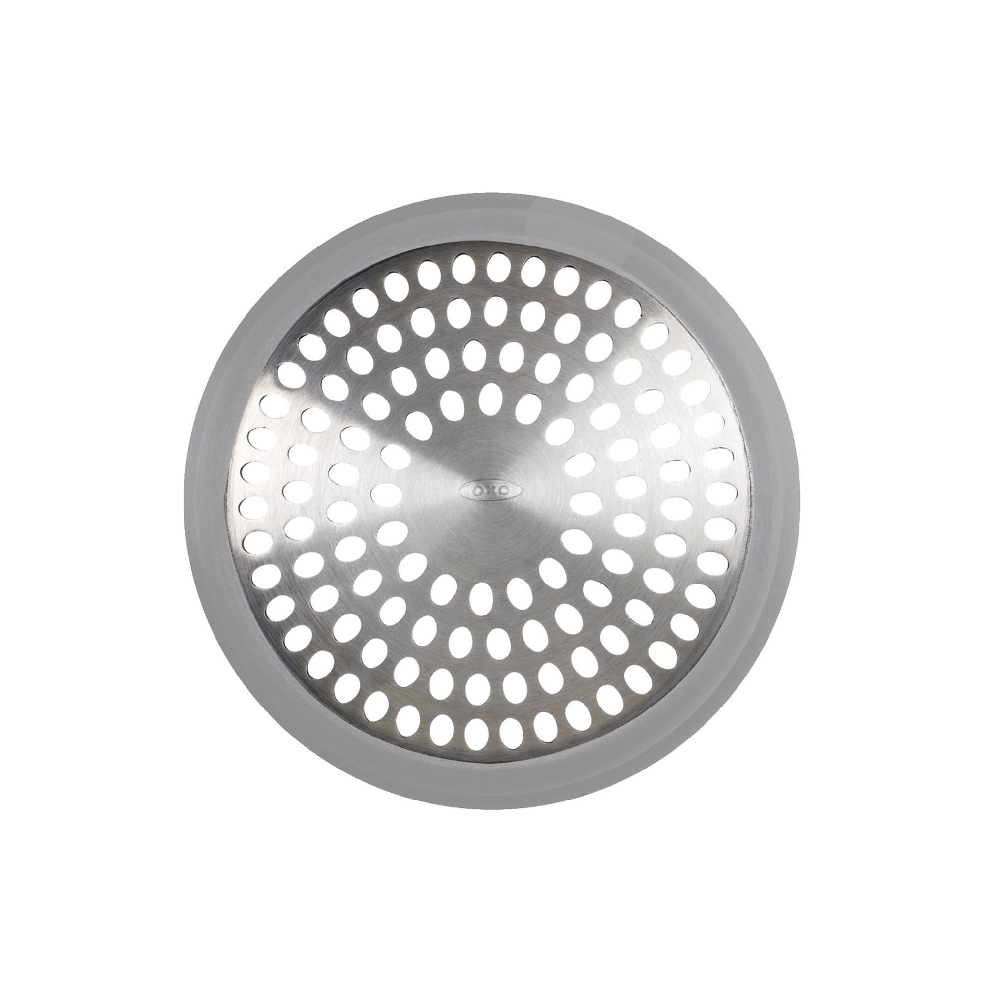 Good Grips Abflussschutz für Dusche von OXO, funktionales Duschaccessoire, das Haare und Schmutz effektiv zurückhält und die Reinigung erleichtert.