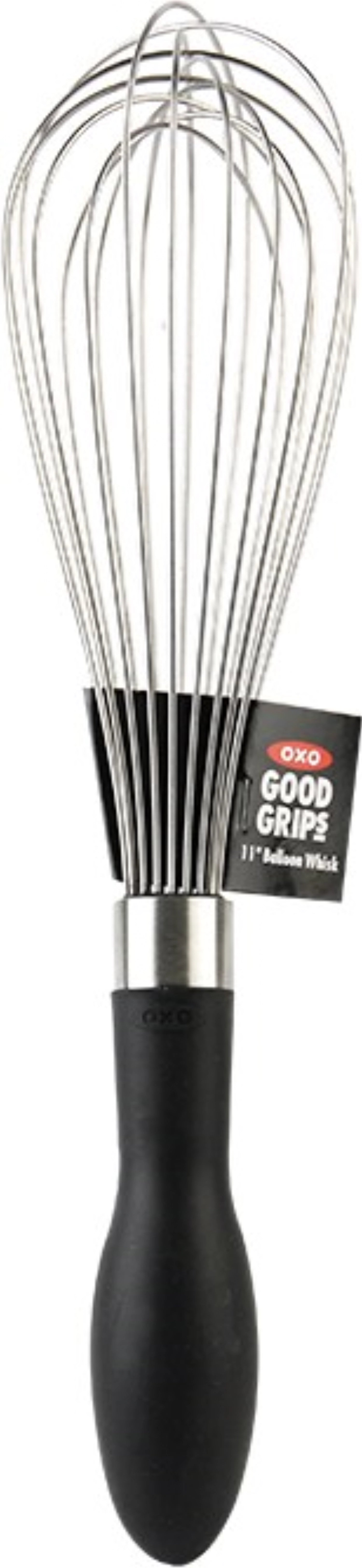 Robuster 28 cm Schneebesen von OXO, ideal zum Aufschlagen und Vermengen von Teigen, ausgestattet mit ergonomischem, rutschfestem Griff für besten Komfort.