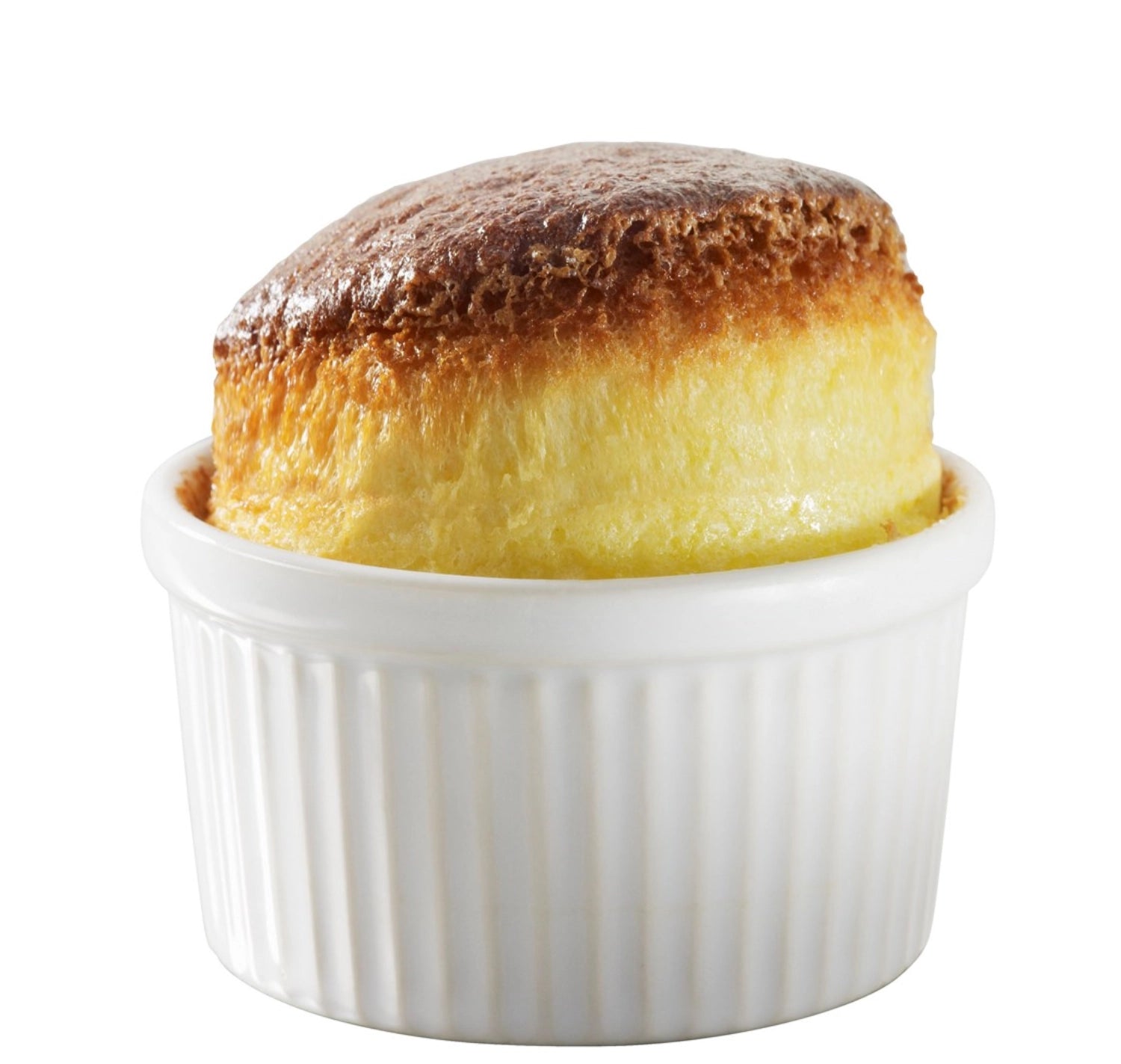 Kompakte Souffléform in klassischem Weiß, Ø 8 cm, vielseitig einsetzbar für feine Desserts und raffinierte Speisen, ideal für besondere Anlässe.