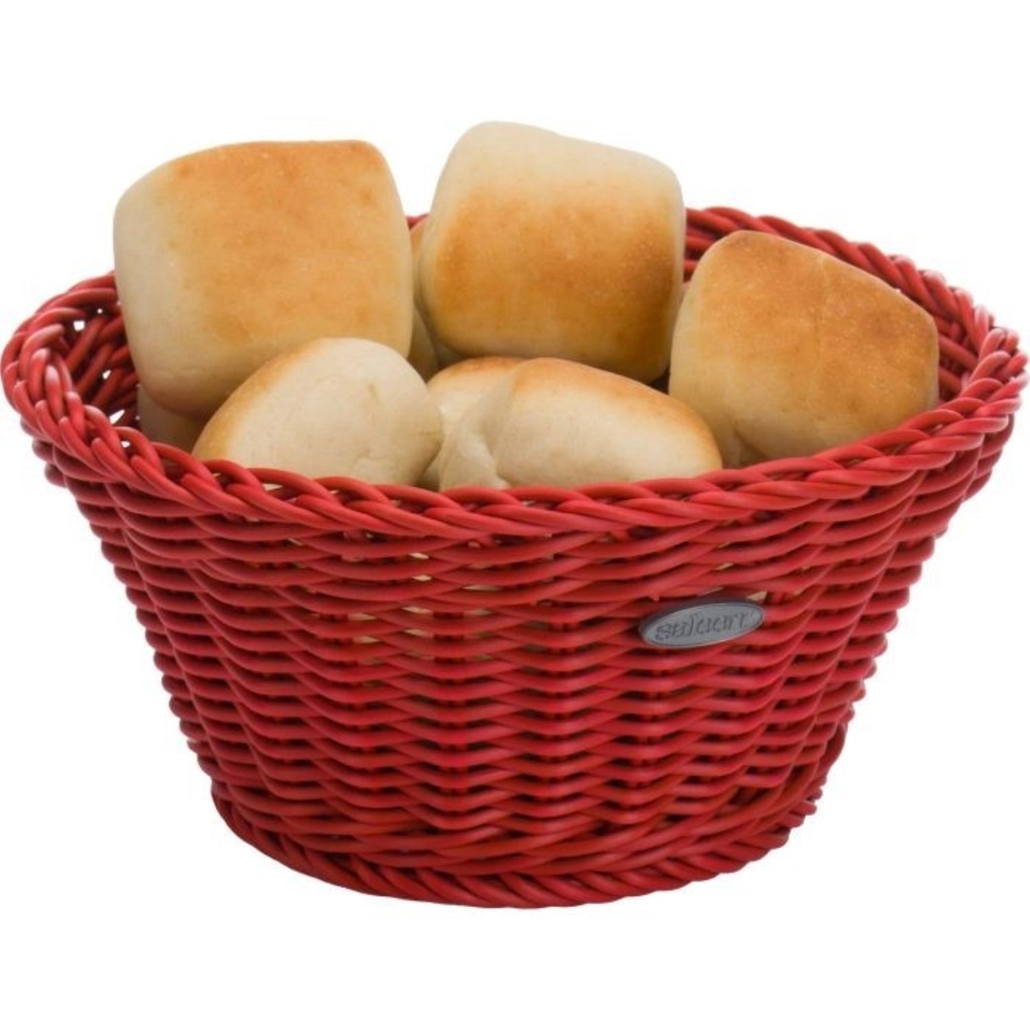 Runder Brotkorb in strahlendem Rot von Westmark, Maße 18x10 cm, ideal für stilvolle Tischdekoration und das Servieren von Backwaren.
