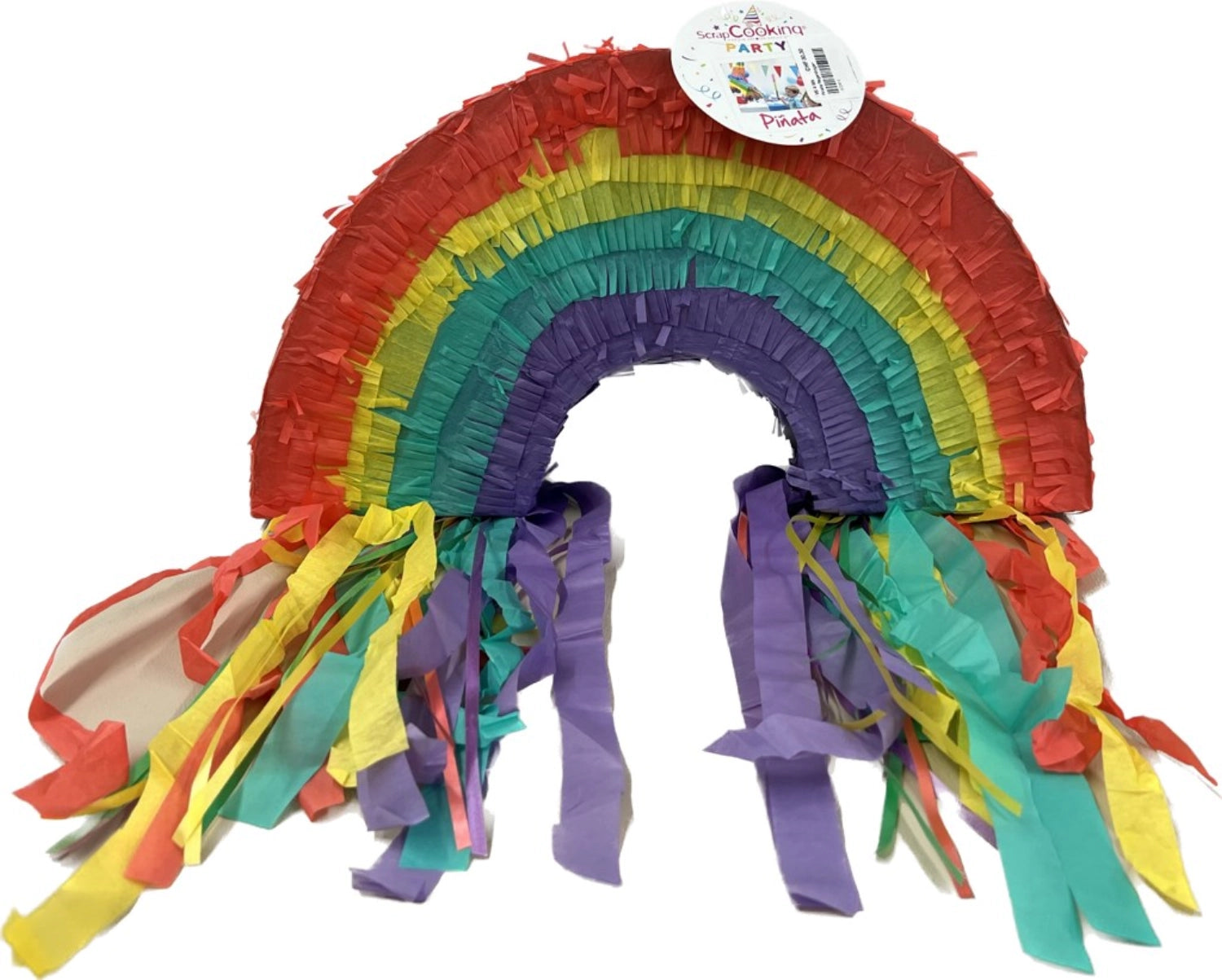 Fröhliche Regenbogen-Pinata aus der Scrap Cooking Kerzen-Kollektion, perfekt für Partys und besondere Anlässe, sorgt für farbenfrohe Stimmung.