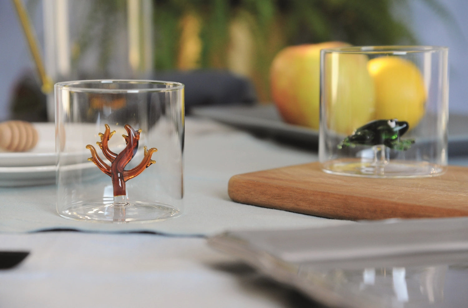 Borosilikatglas Trinkglas mit Frosch-Motiv, 250 ml, ideal für stilvolles Trinken und als dekoratives Element in jedem Zuhause.