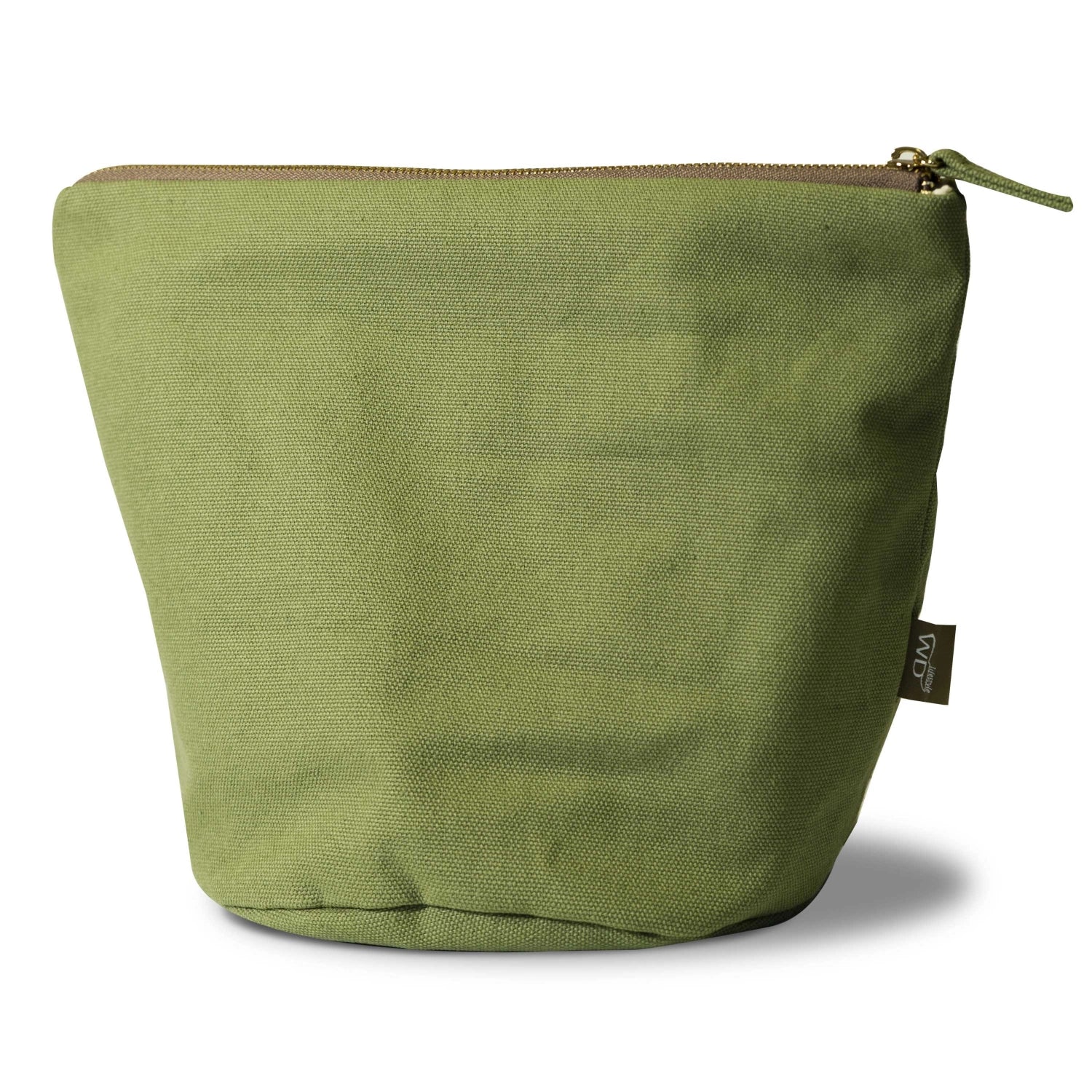 Grüne Baumwoll-Brottasche, 20 cm, ideal zum Warmhalten von Backwaren, sorgt für langanhaltende Frische und Genuss.