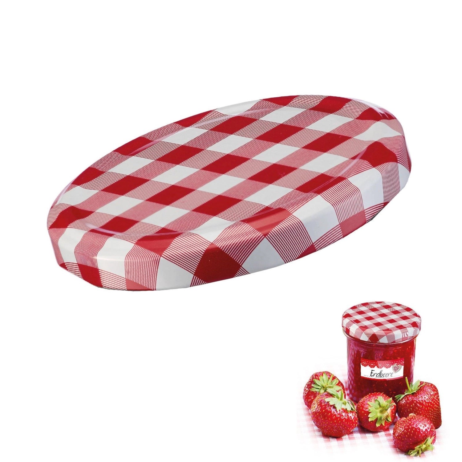 Set mit 6 robusten Schraubdeckeln (D58 mm) für Westmark Einmachgläser, ideal zum luftdichten Verschließen und Frischhalten von Lebensmitteln.