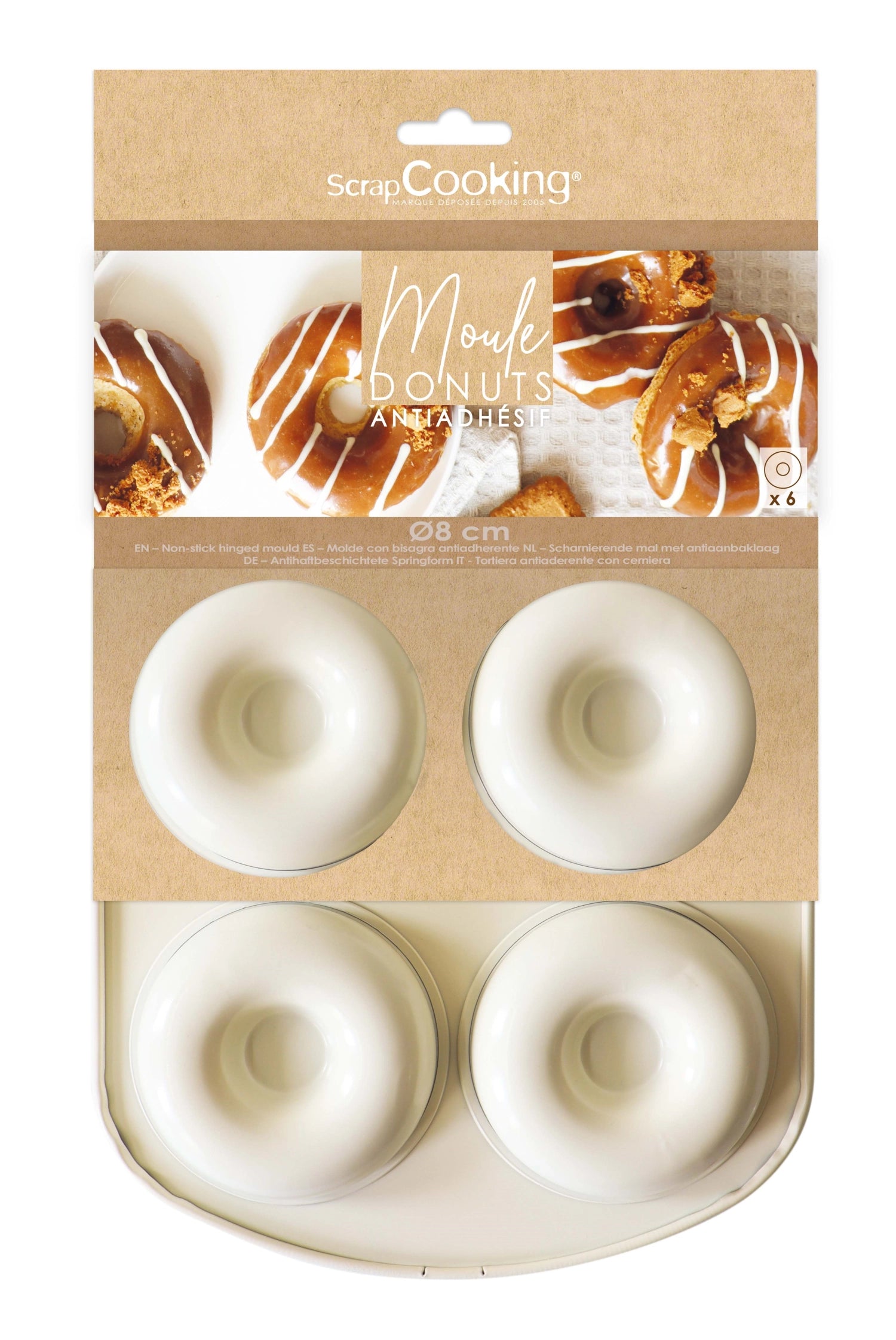 Schwarze antihaftbeschichtete Backform für 6 Donuts, ideal für leckere, selbstgemachte Donuts mit einfacher Handhabung und perfektem Backergebnis.