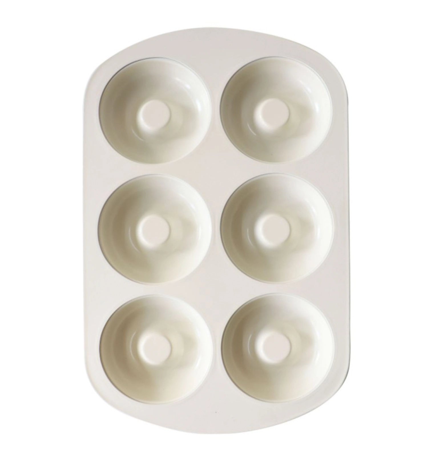 Praktische antihaftbeschichtete Backform für 6 Donuts, perfekt für kreative Backprojekte und köstliche, selbstgebackene Leckereien.