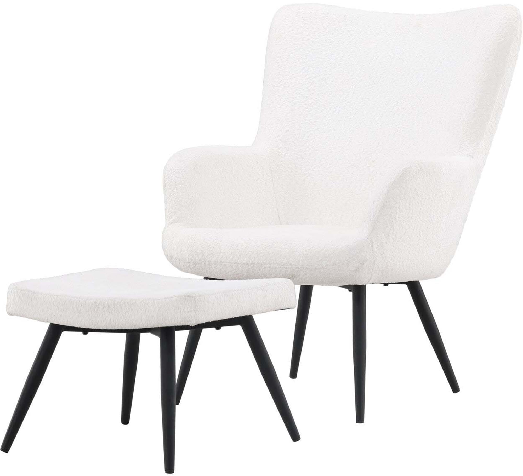 Stilvoller Como Sessel mit passendem Ottoman von Venture Home – ideal für gemütliche Stunden und ein modernes Wohnambiente.