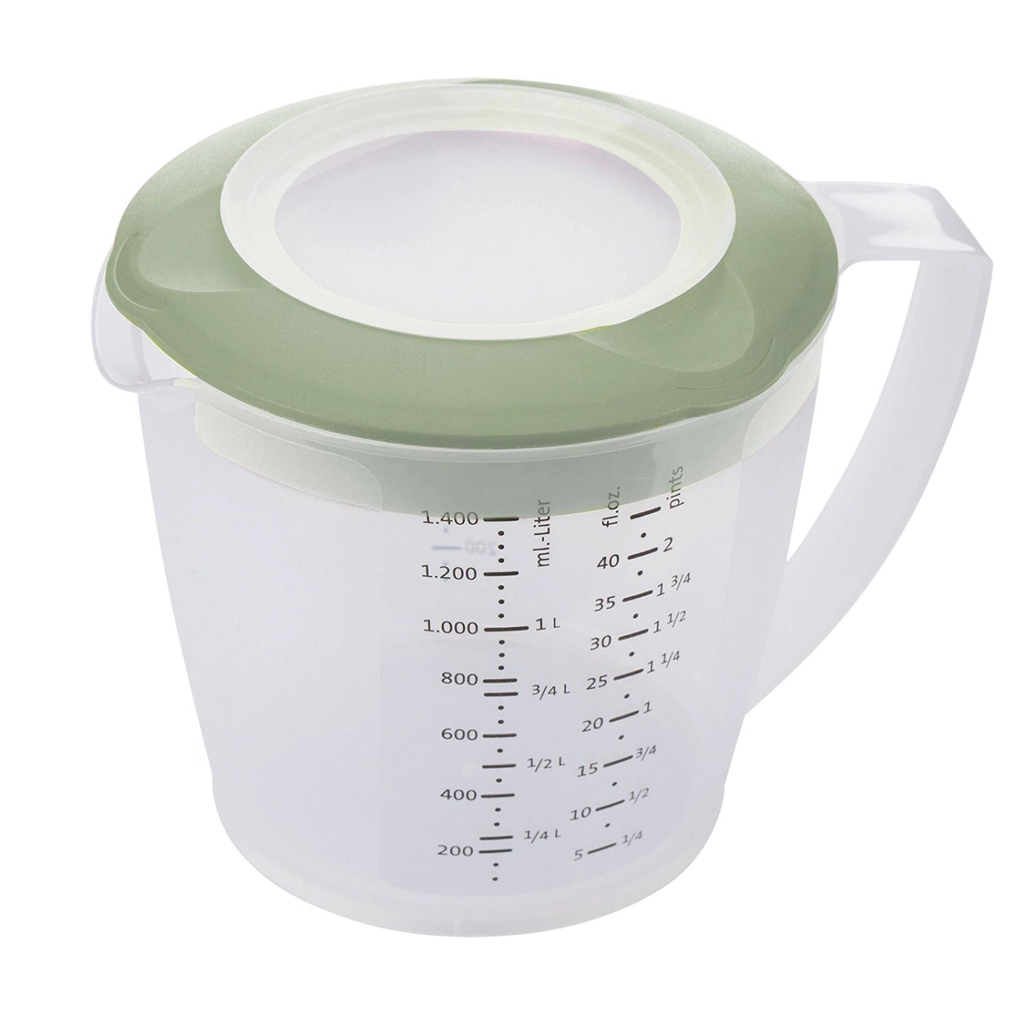 Helena Rührbecher mit Deckel 1.4l mint in Grün präsentiert im Onlineshop von KAQTU Design AG. Küchenhelfer ist von Westmark